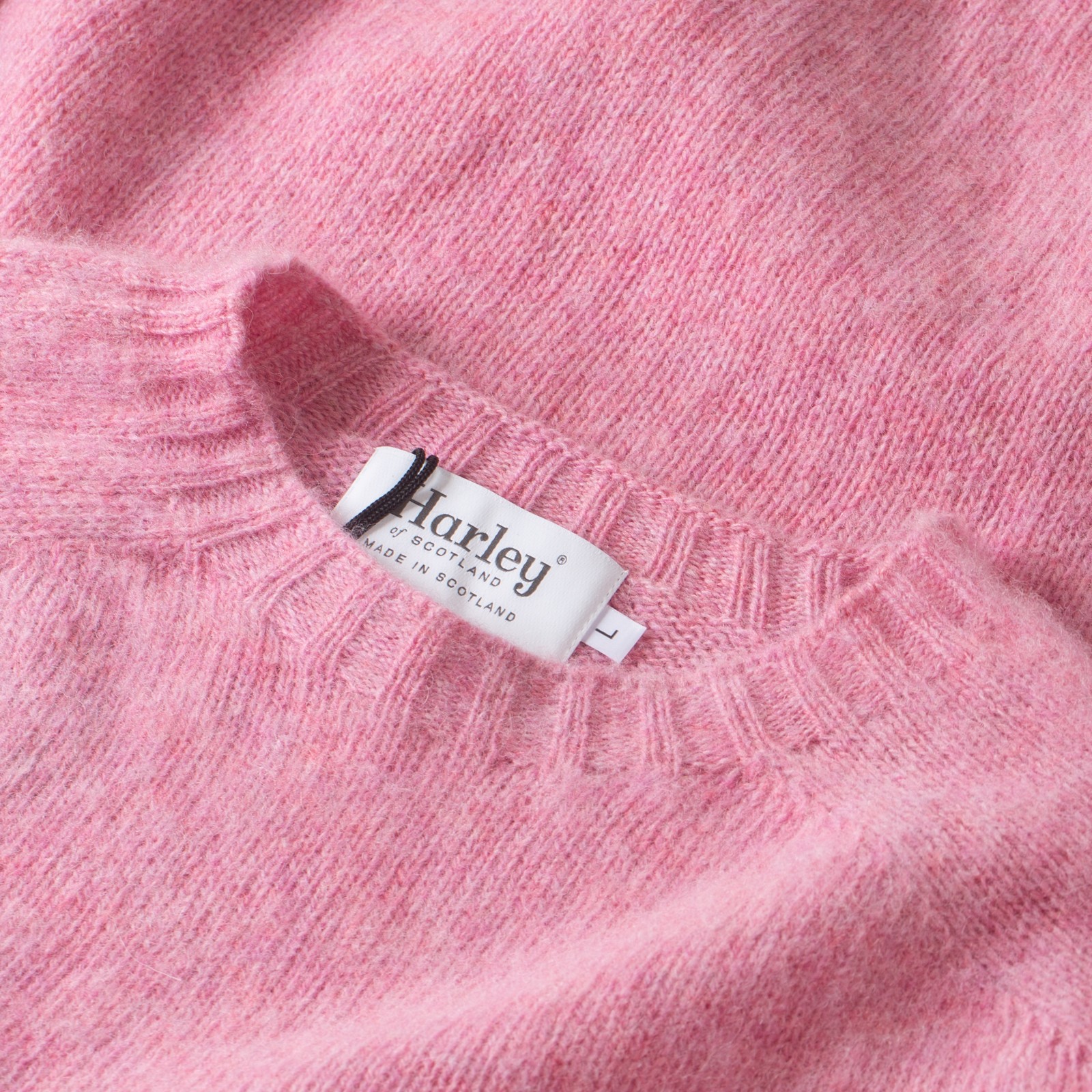 flaneurs pull HARLEY OF SCOTLAND Shaggy Crew Neck sakura detail    (2)