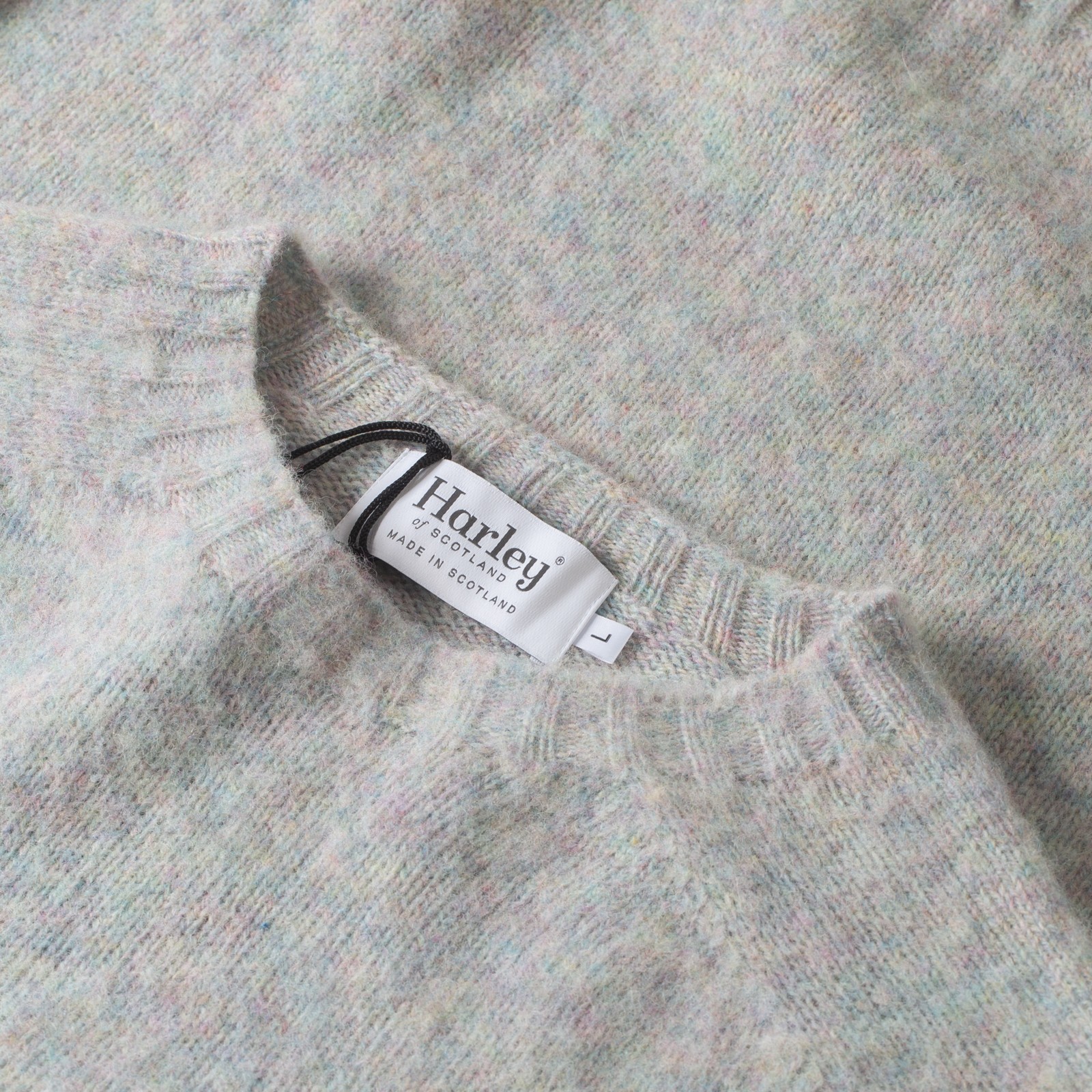 flaneurs pull HARLEY OF SCOTLAND Shaggy Crew Neck aurora detail    (3)
