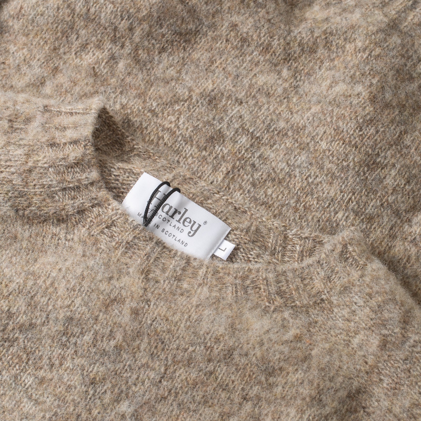 Shaggy Crew Neck Pebble