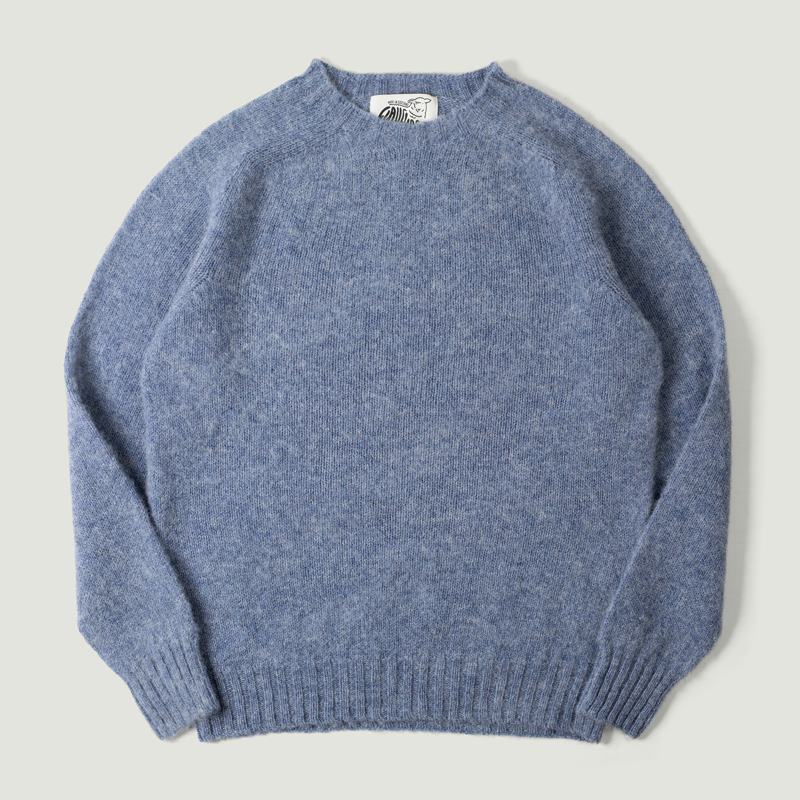 Shaggy Crew Neck Sweater Stonewash