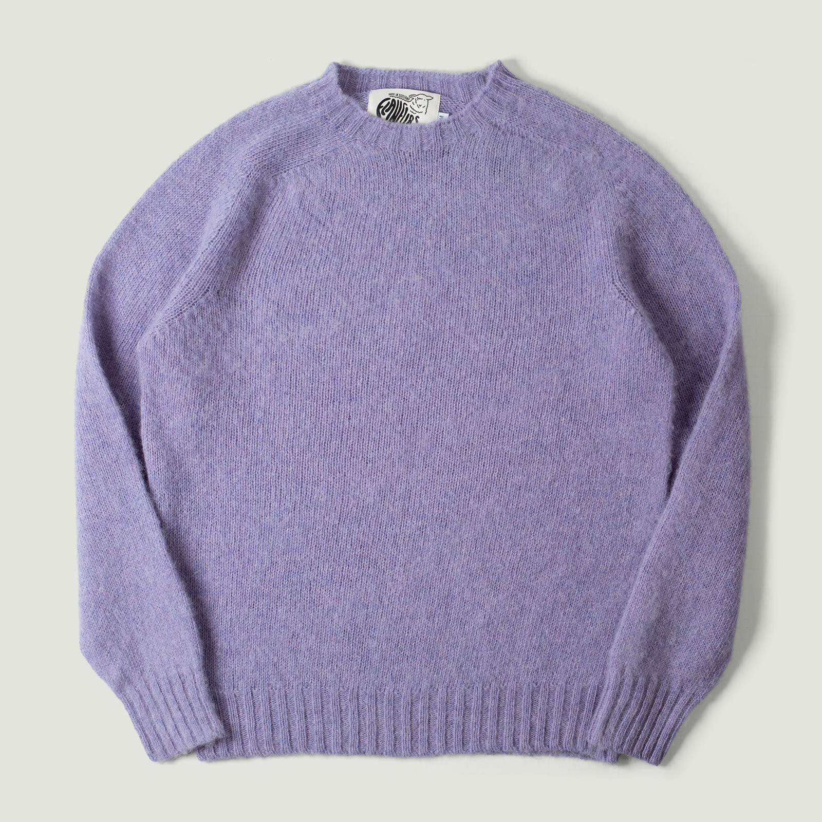 Shaggy Crew Neck Sweater Lavender