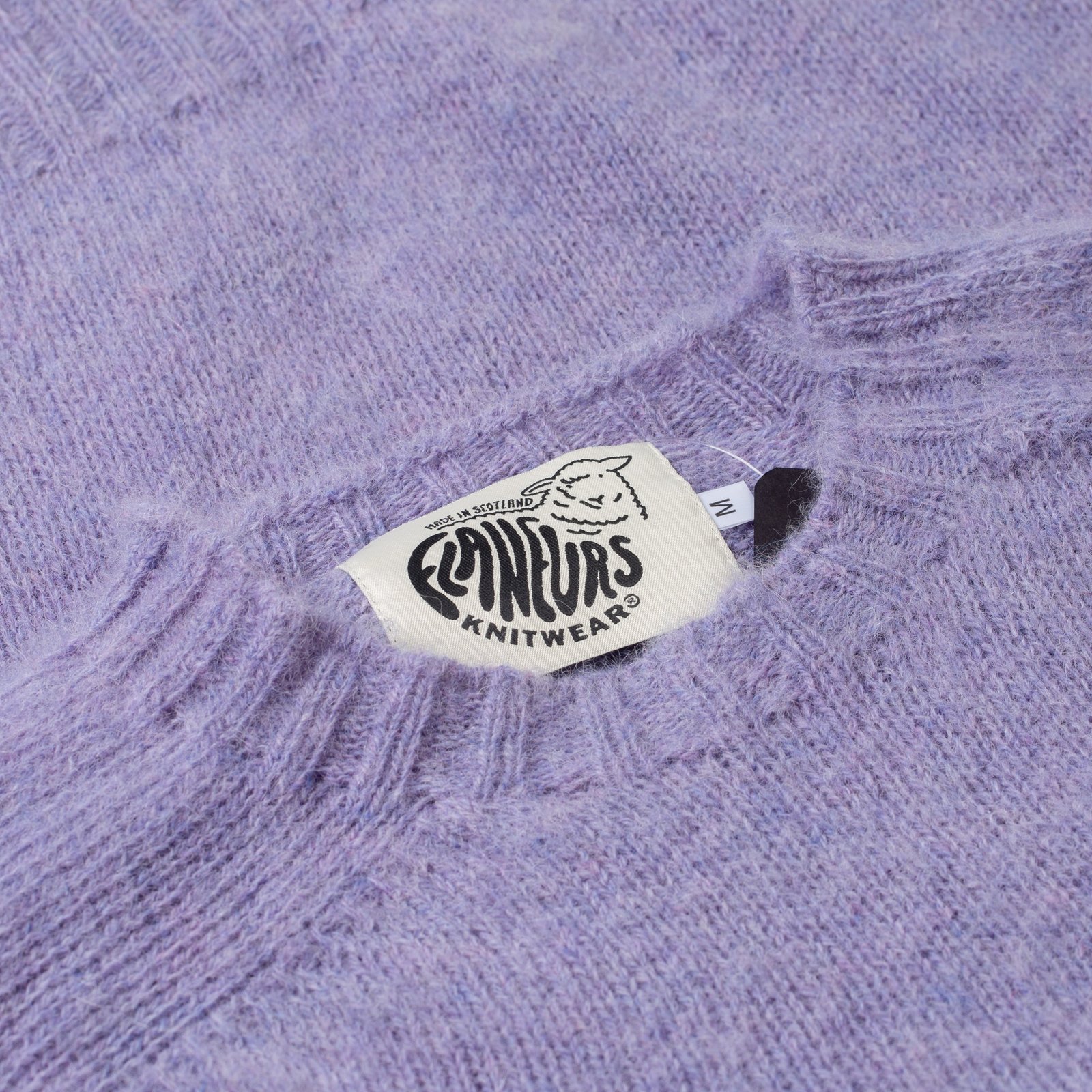 Shaggy Crew Neck Sweater Lavender