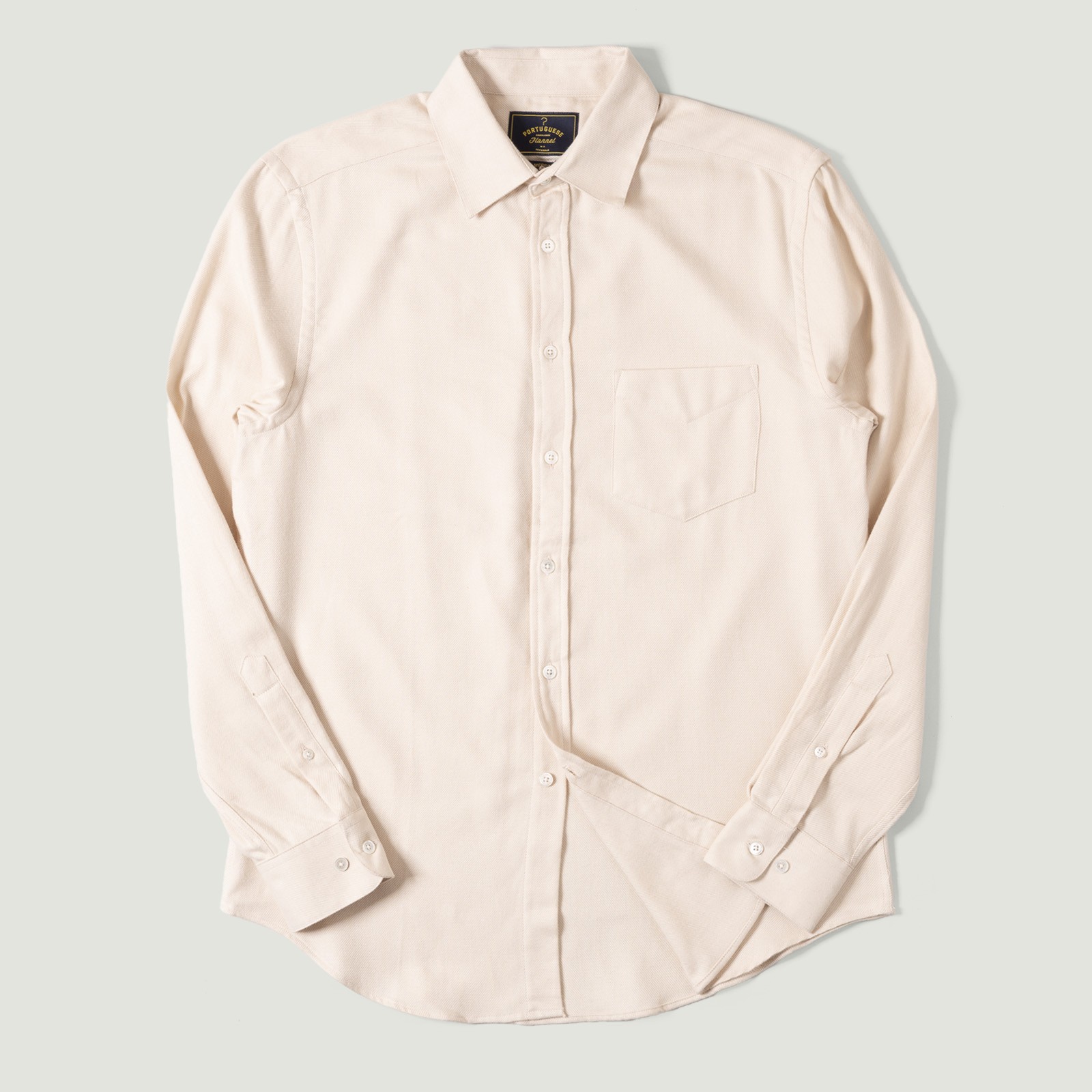 Image flâneurs PORTUGUESE FLANNEL / Teca Shirt Ecru vignette