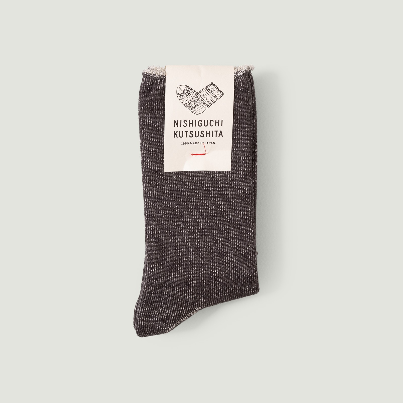 Image flâneurs NISHIGUCHI KUTSUSHITA / Silk Cotton Lounge Socks Charcoal vignette