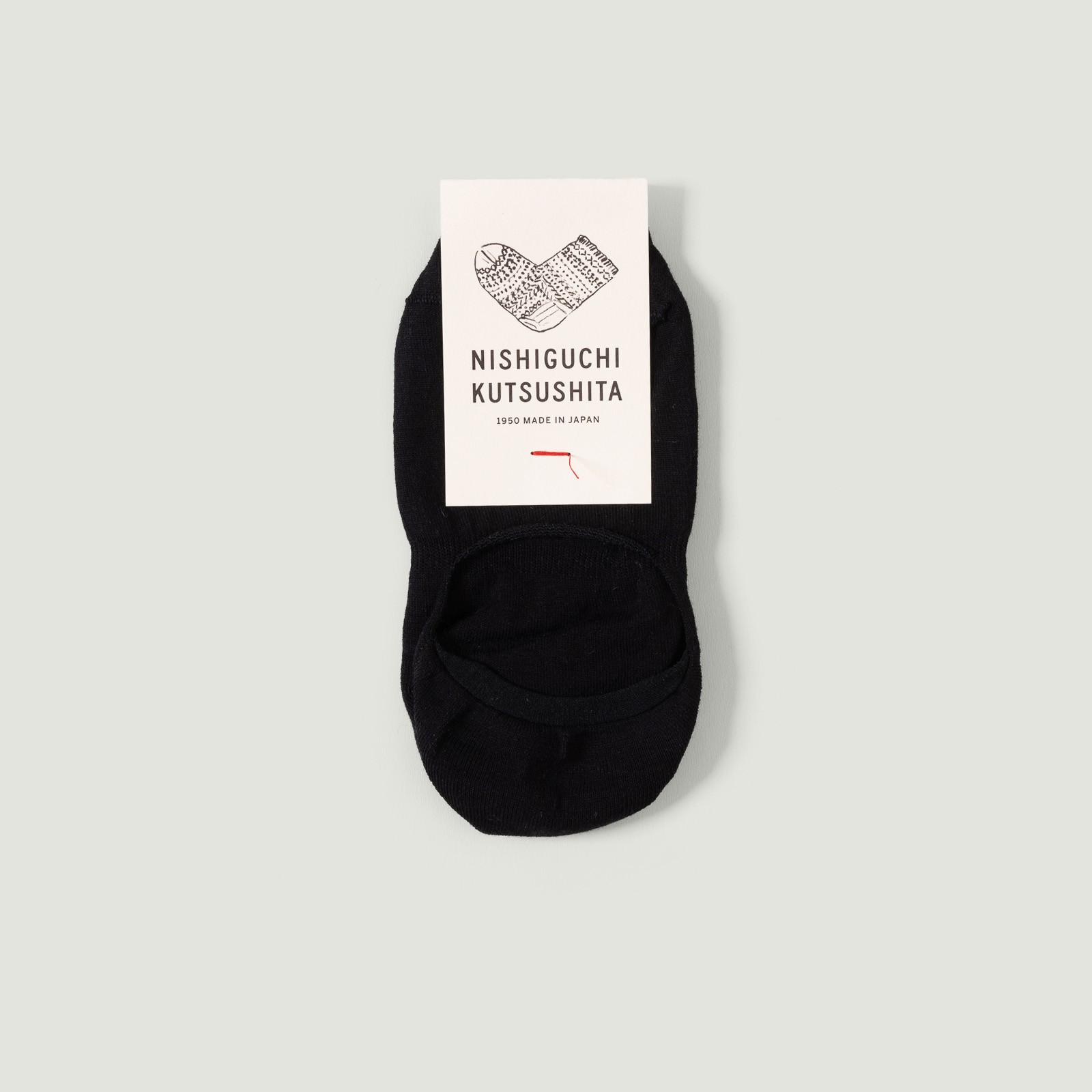 Image flâneurs NISHIGUCHI KUTSUSHITA / High-Twist Cotton No Show Liners Socks Black vignette