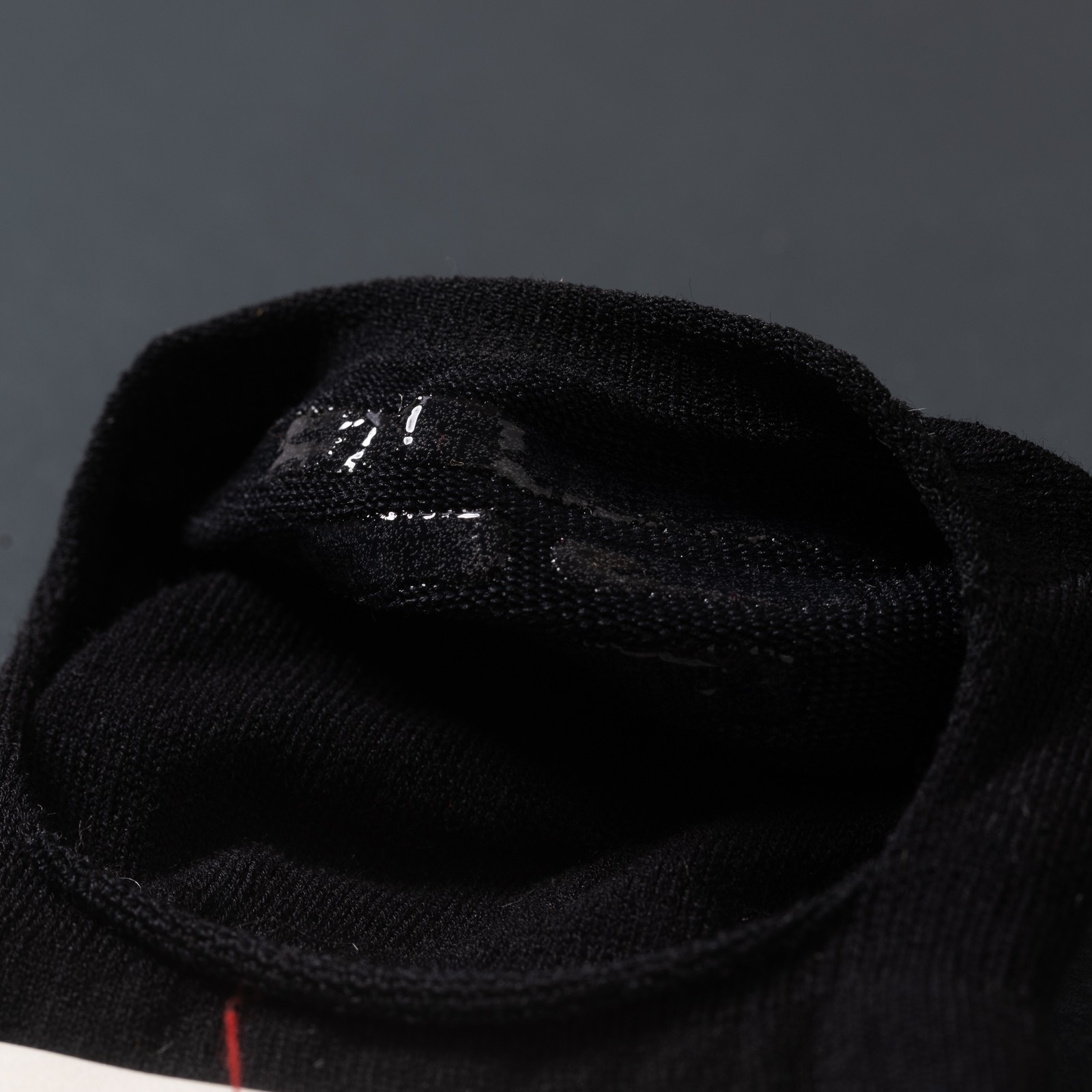Image flâneurs NISHIGUCHI KUTSUSHITA / High-Twist Cotton No Show Liners Socks Black détail
