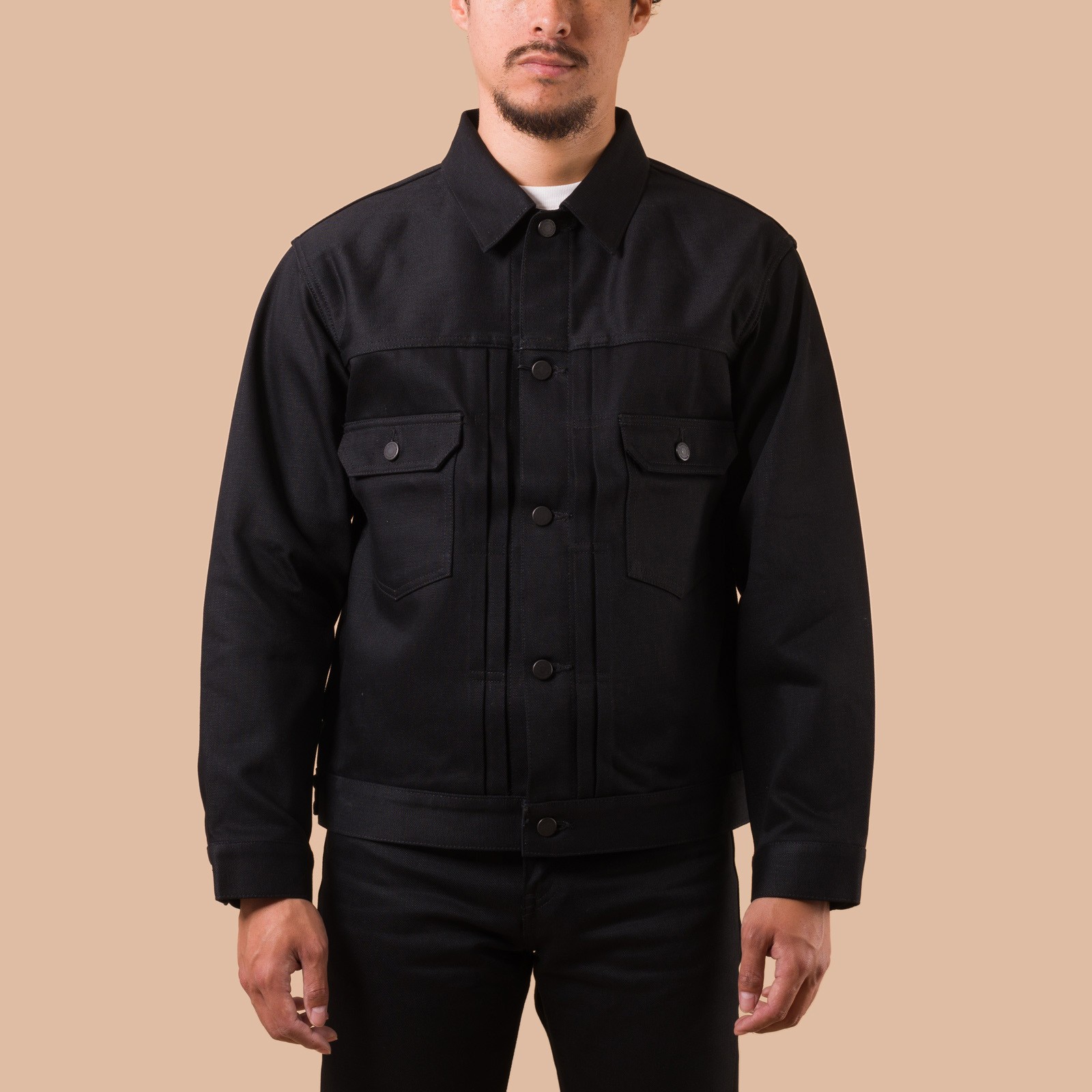 vignette flaneurs MOMOTARO JEANS 14.7oz Standard Denim Jacket Black front