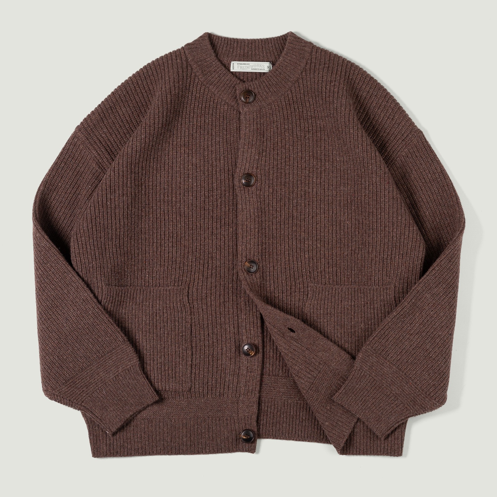 Image flâneurs FRIZMWORKS / Heavy Wool Round Cardigan Choco Vignette