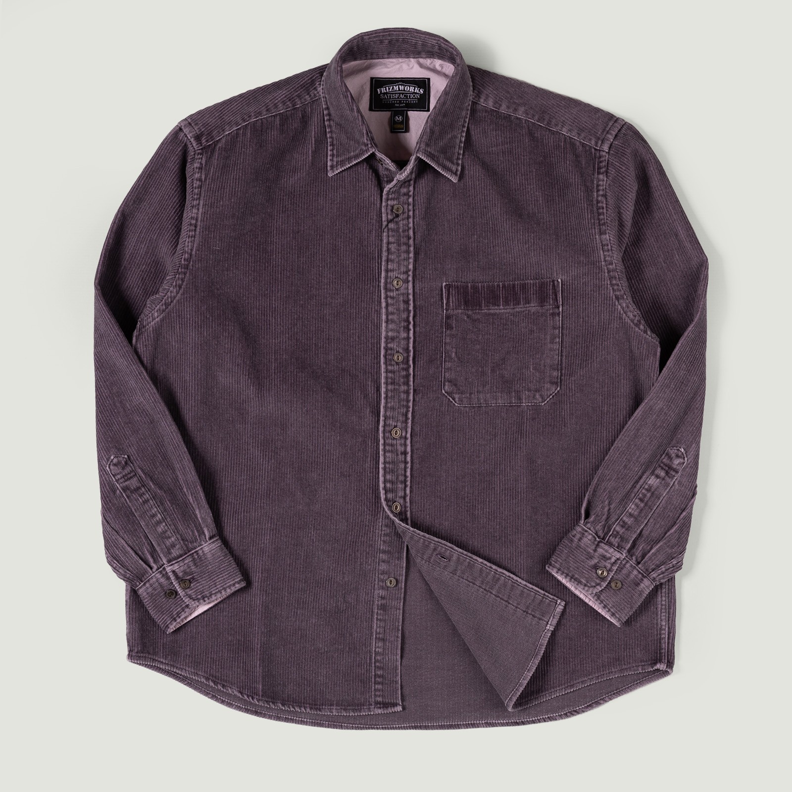 Image flâneurs FRIZMWORKS / Pigment 8W Corduroy Shirt Purple Vignette