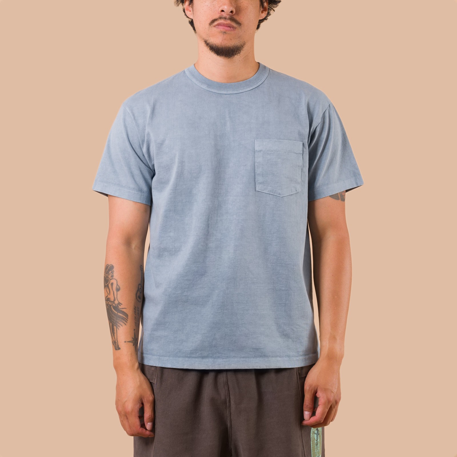 porté front flaneurs XX DEVELOPMENT SURE MFG 7,5oz Pocket SS Tee Indigo Zombies