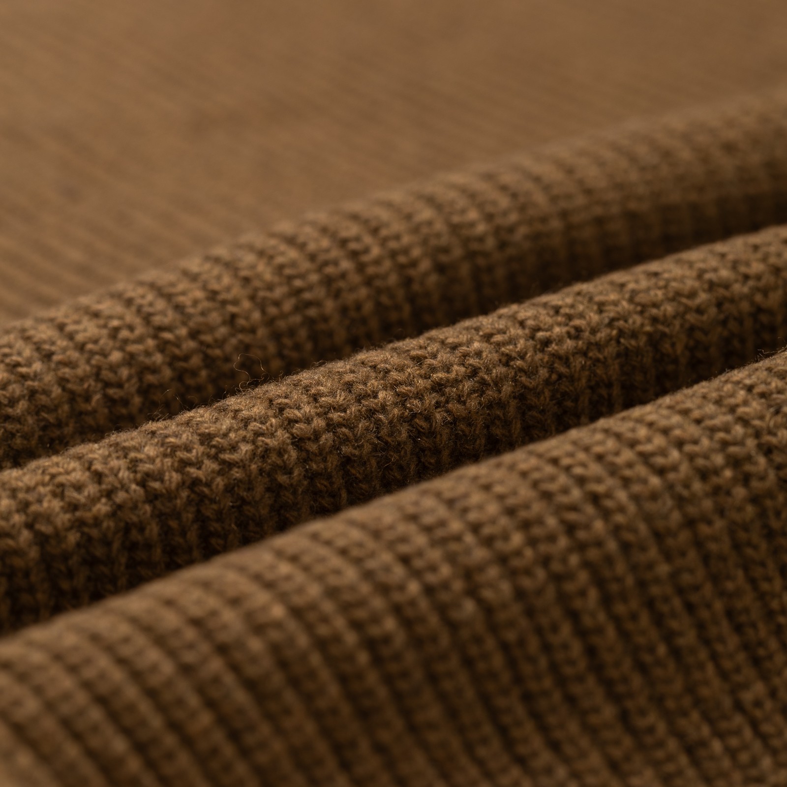image flâneurs FRIZMWORKS / Wool Deck Zip Up Cardigan Cinnamon détail matière