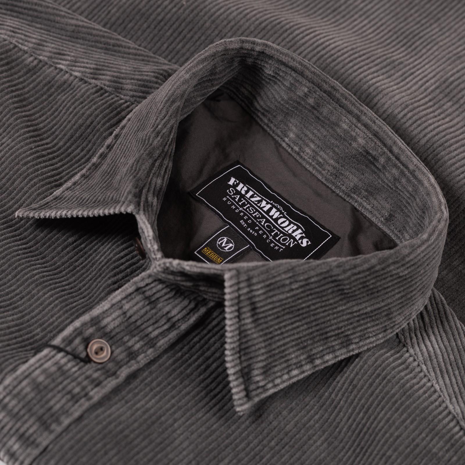 Pigment 8W Corduroy Shirt Charcoal