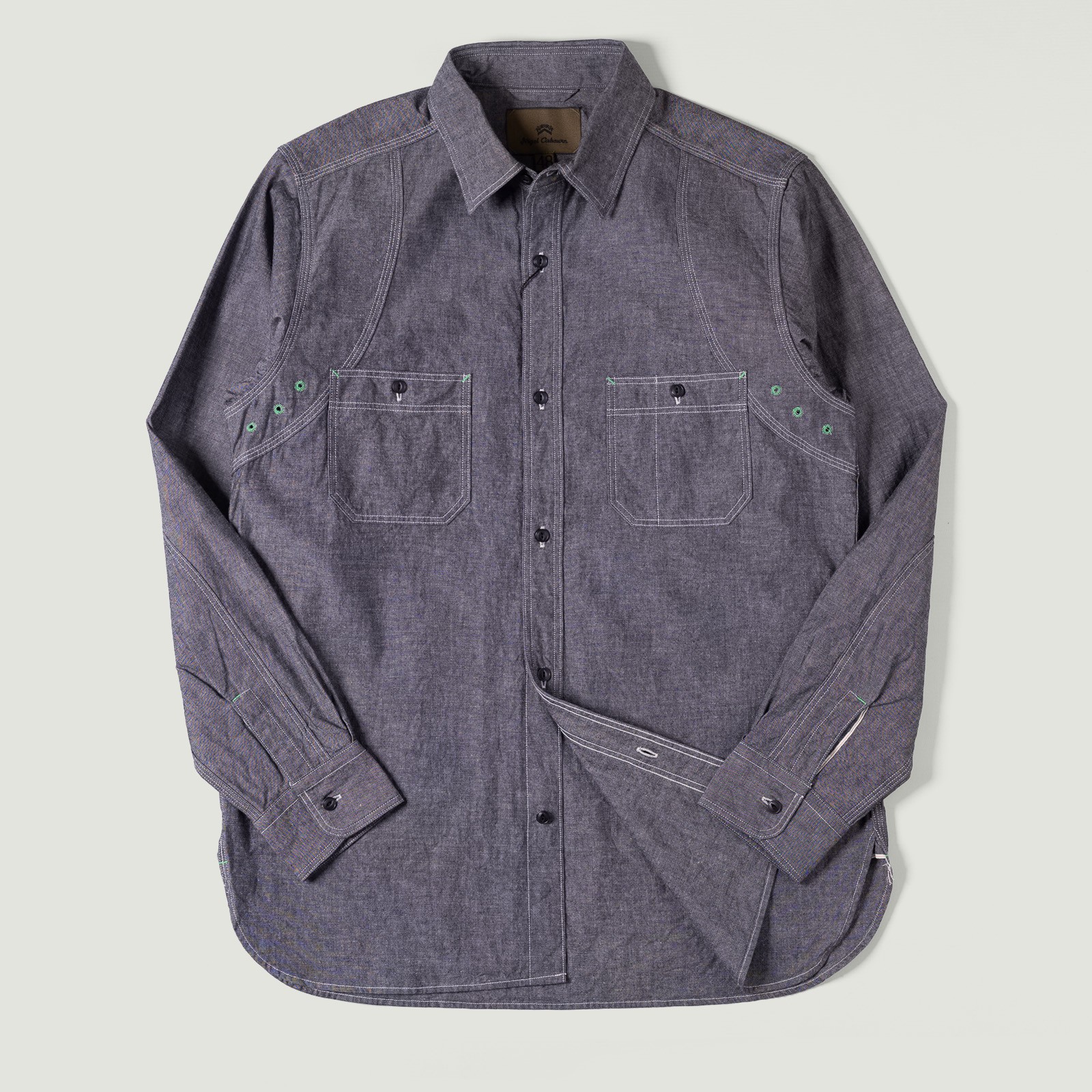 Image Flâneurs NIGEL CABOURN / Medical Shirt Indigo vignette