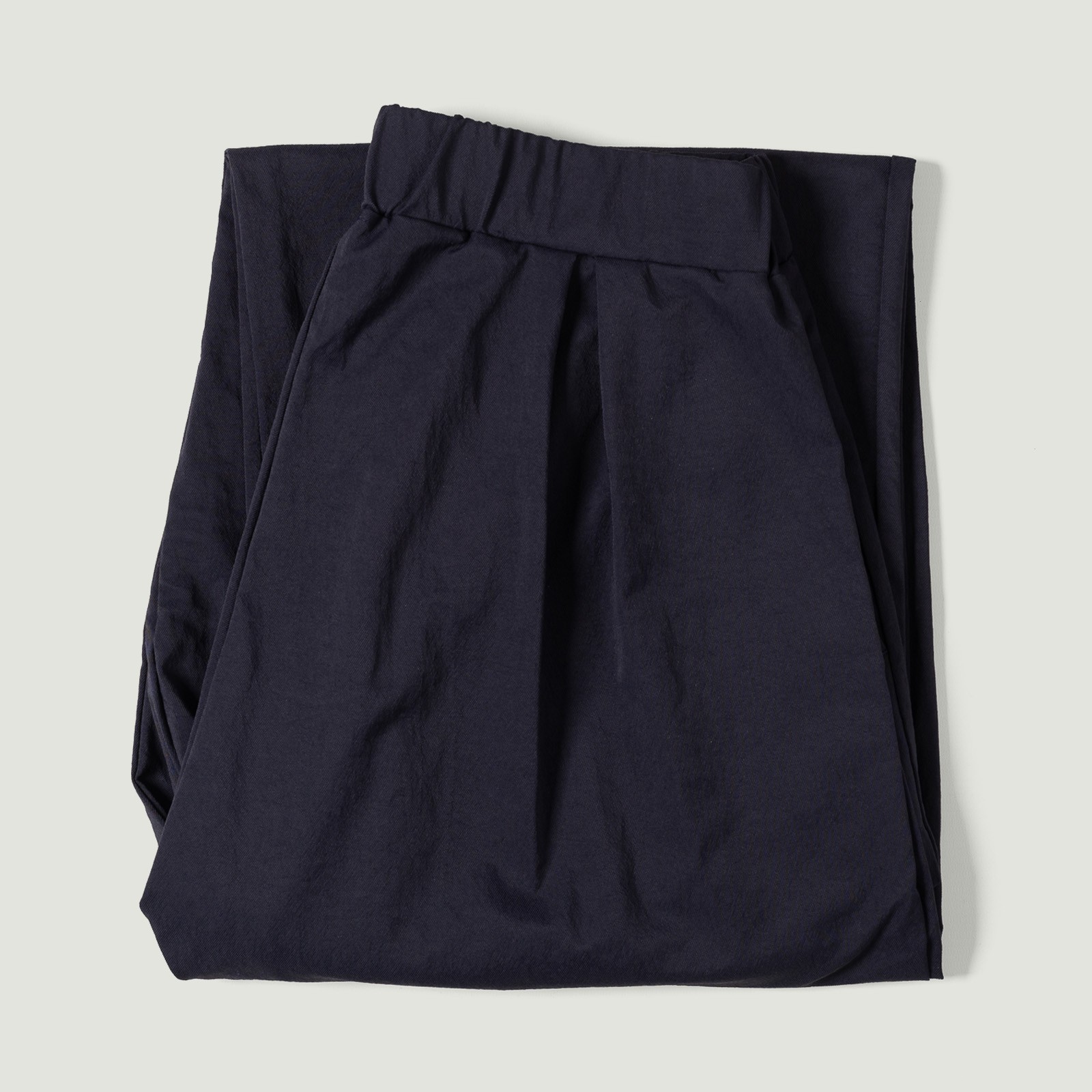 Gather Baggy Pants Dark Navy