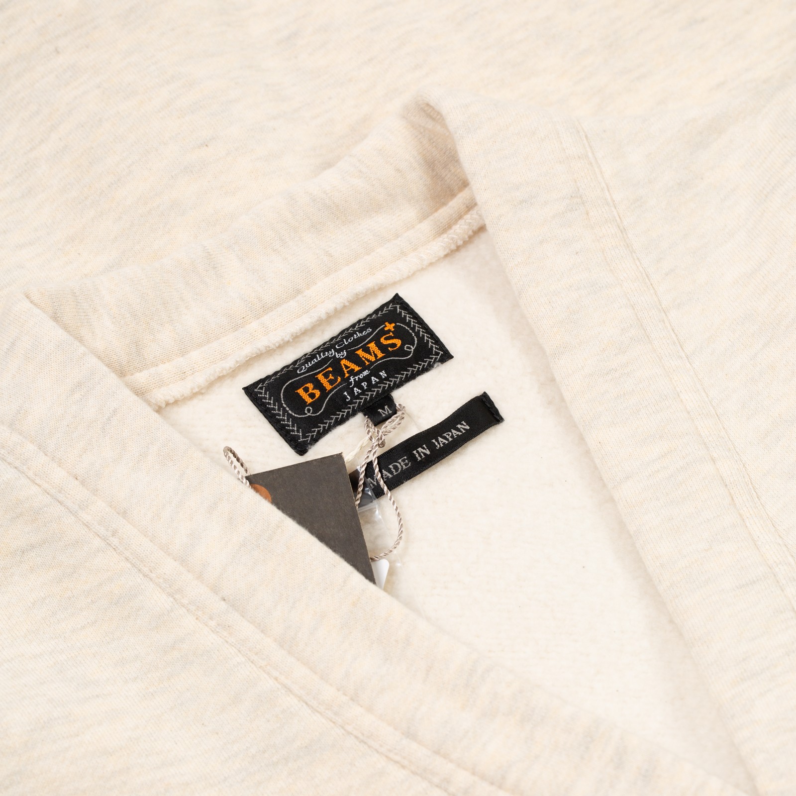 Sweat V Cardigan Raised Back Oatmeal