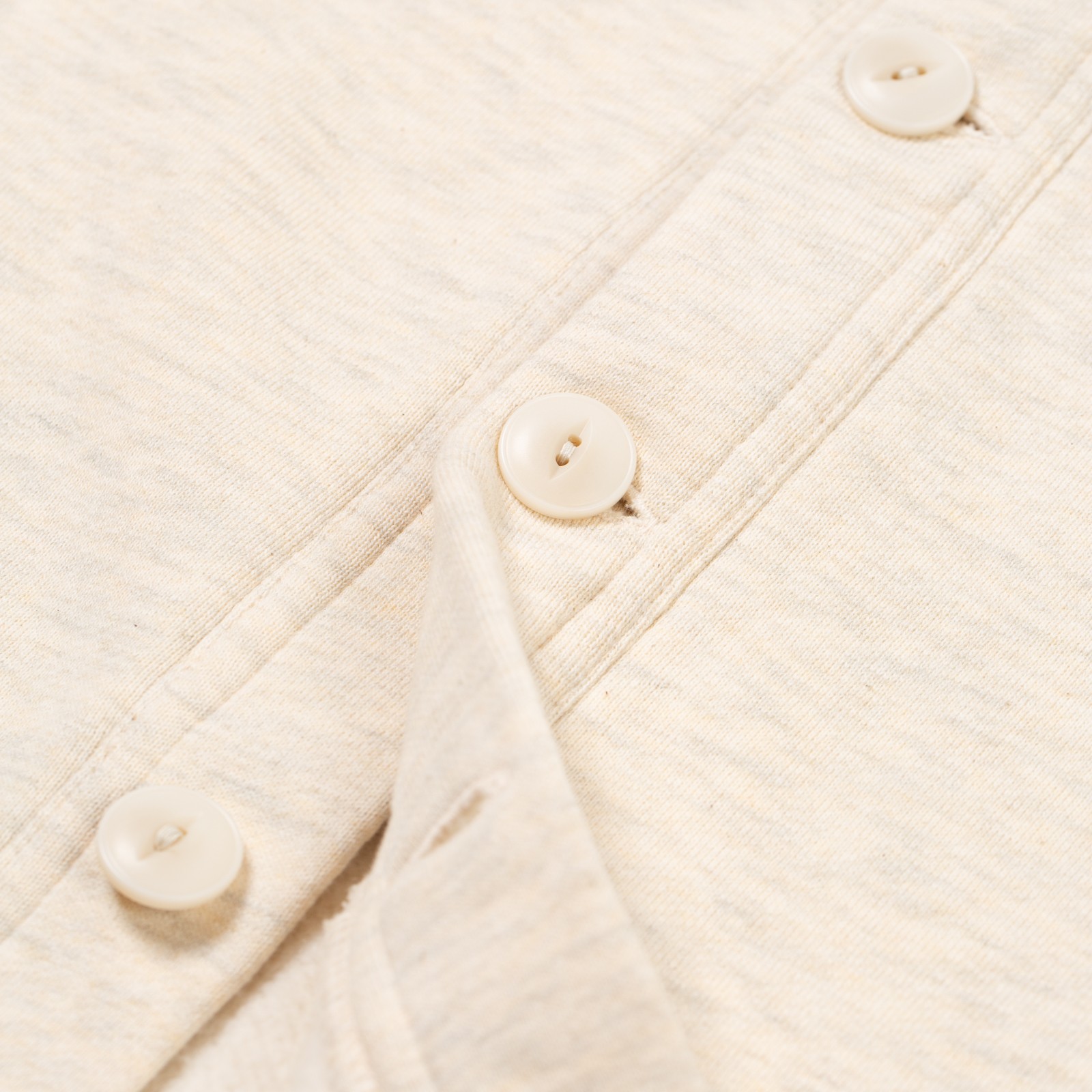 Sweat V Cardigan Raised Back Oatmeal