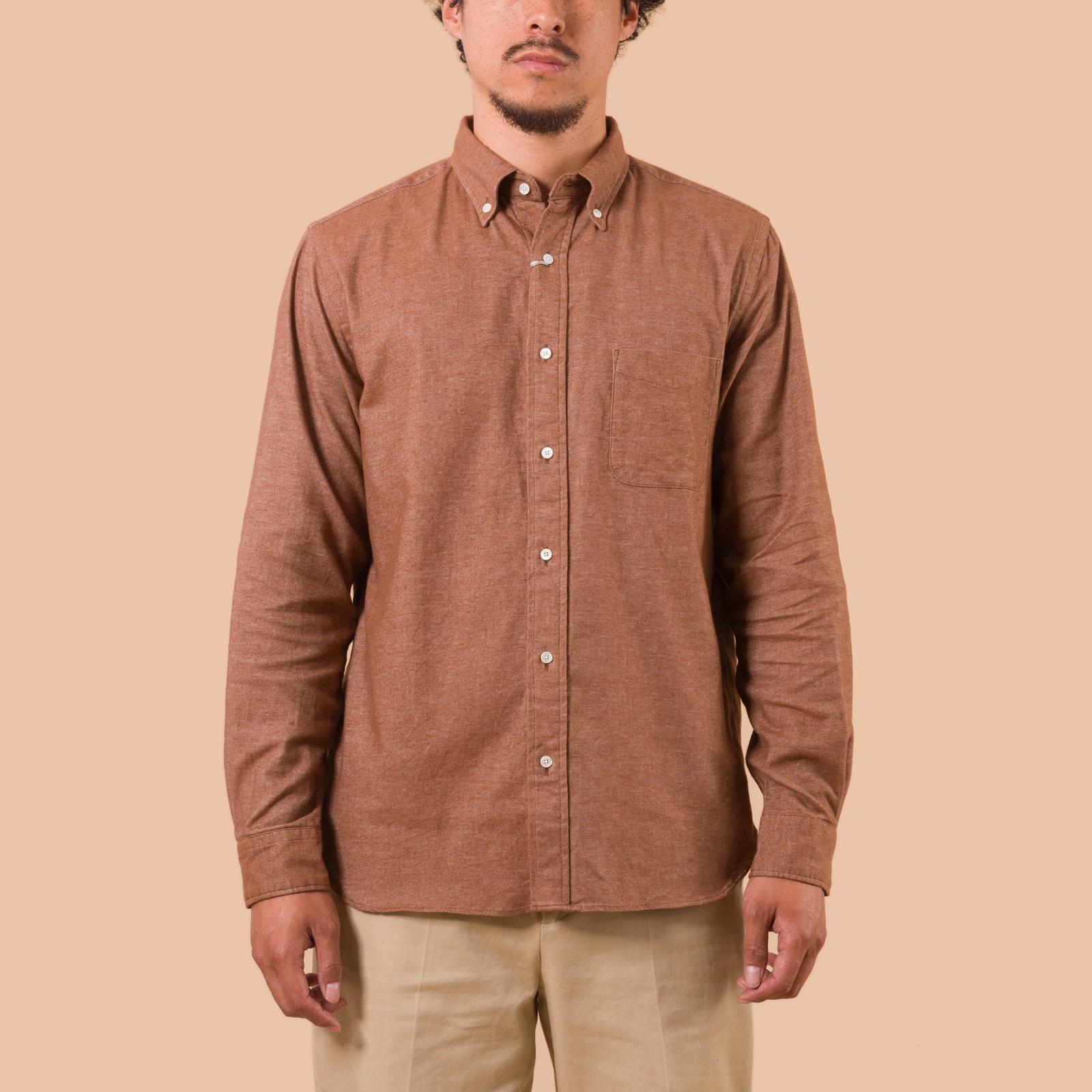 B.D. Flannel Solid Brown