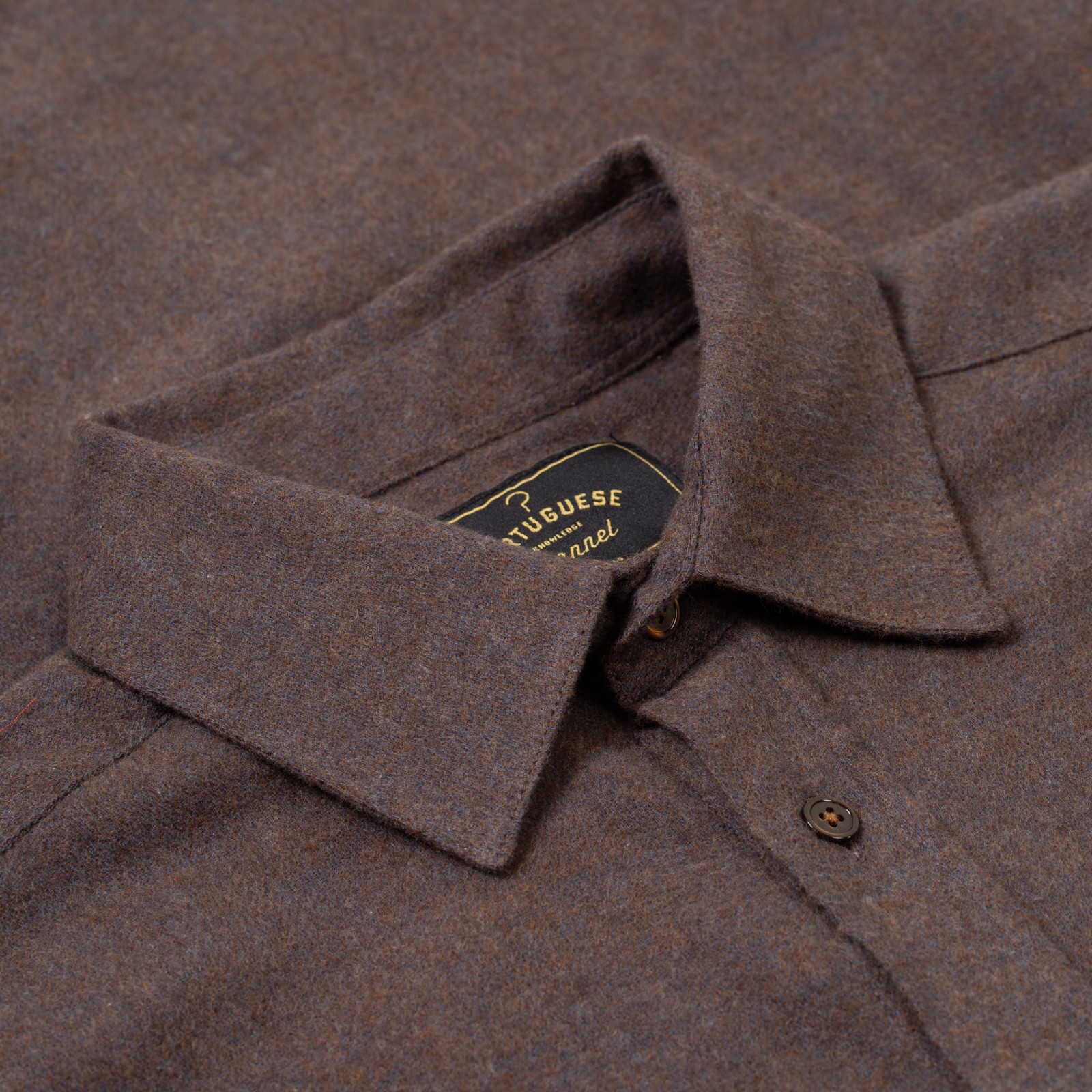 PORTUGUESE FLANNEL detail Suavis Shirt Brown (3)