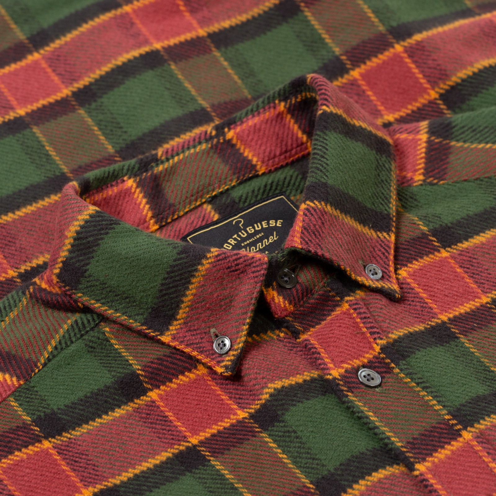 details flaneurs Portuguese Flannel Argila Shirt (3)