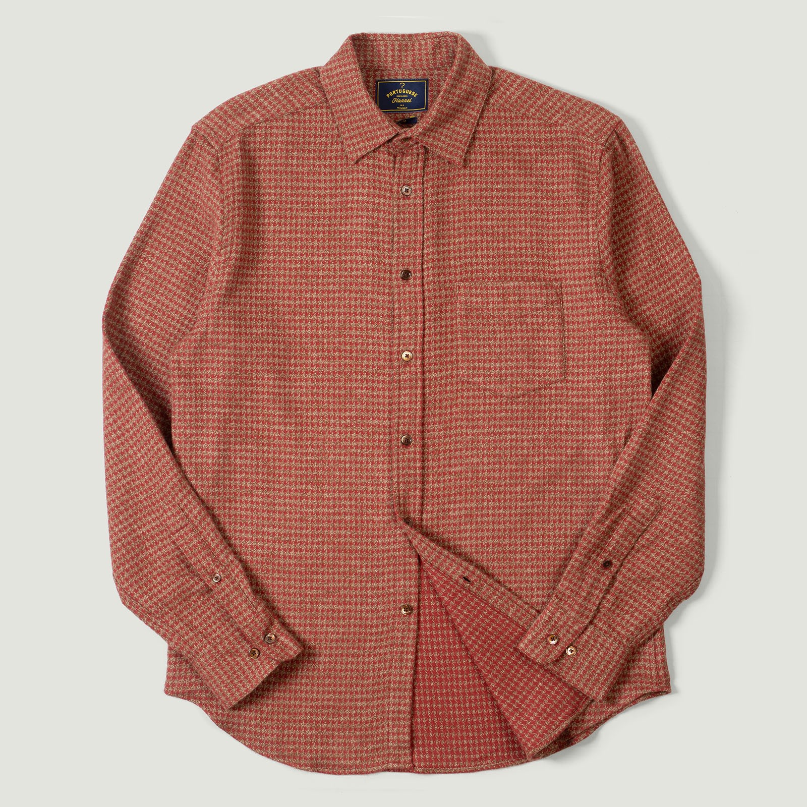 vignette flaneurs Portuguese Flannel Abstract Shirt Clay