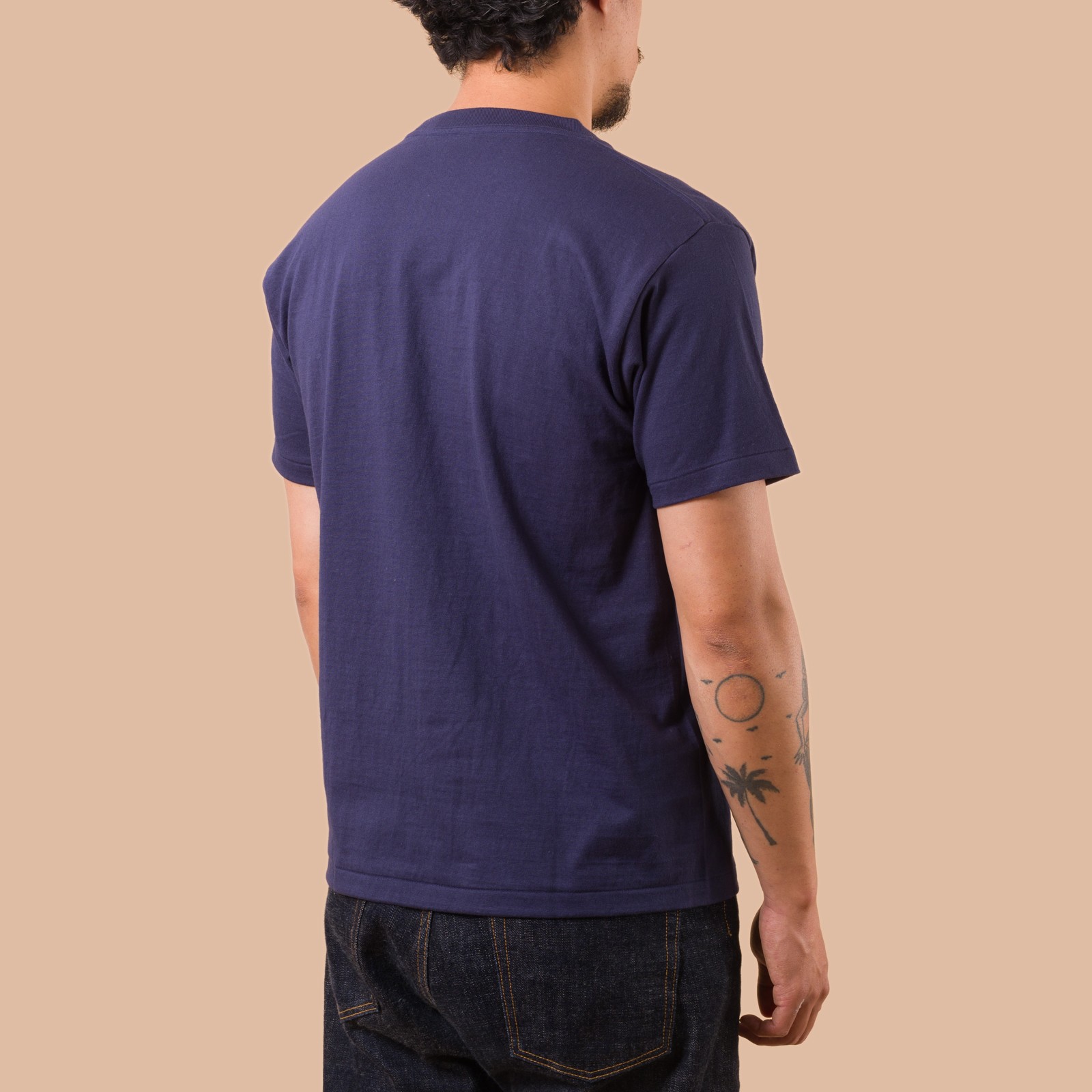 tee-shirt Denime back Lot. 273 Crew Neck Pocket T-Shirt Ink Navy
