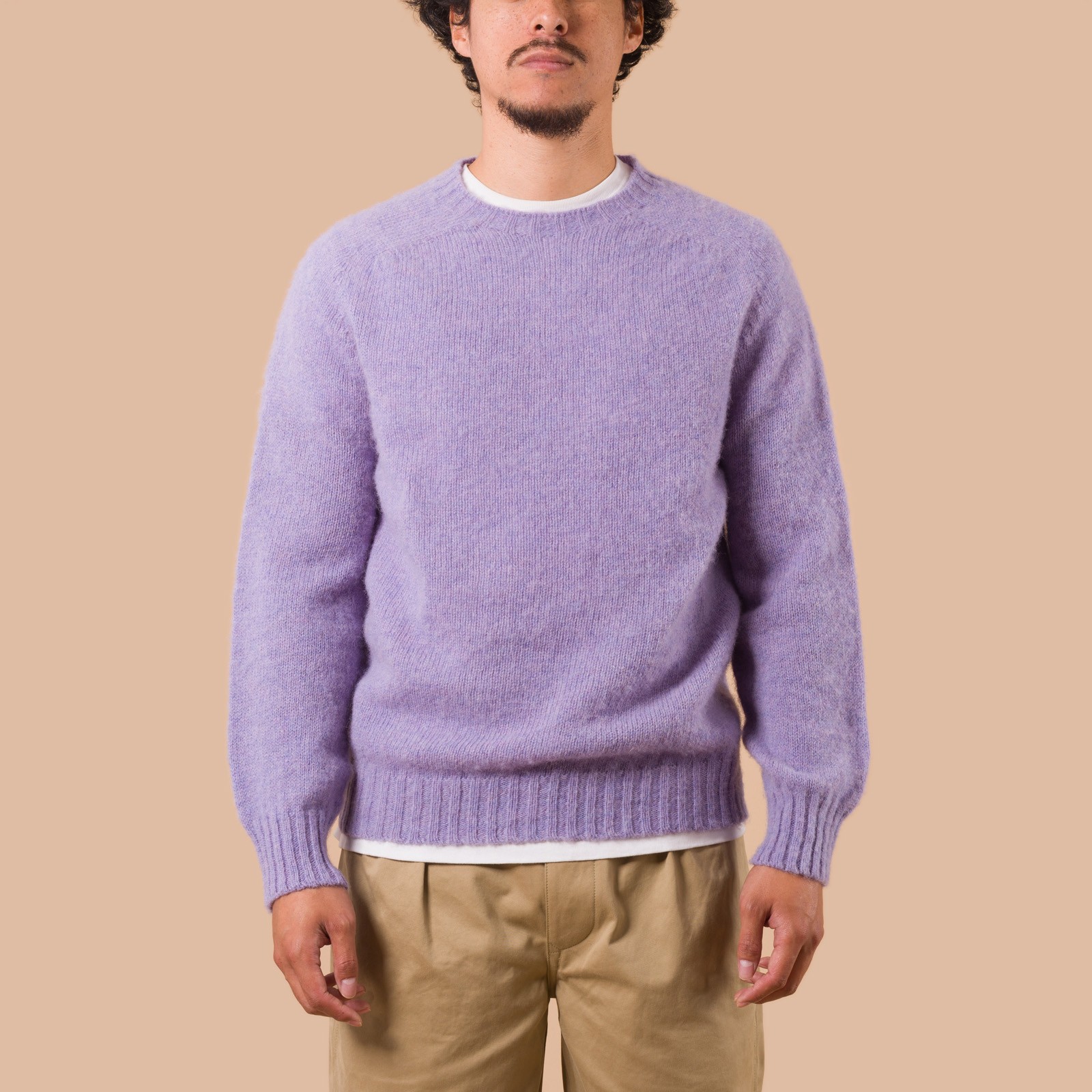 Shaggy Crew Neck Sweater Lavender
