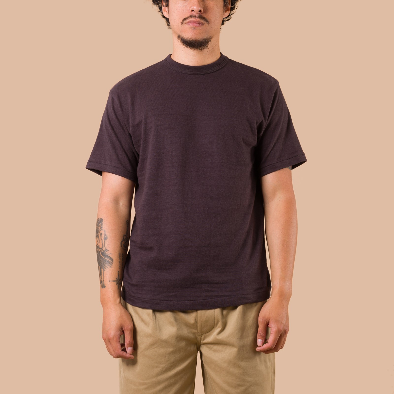 image worn front flaneurs WAREHOUSE & CO.  Lot. 4601 Pocket T-Shirt Sumikuro