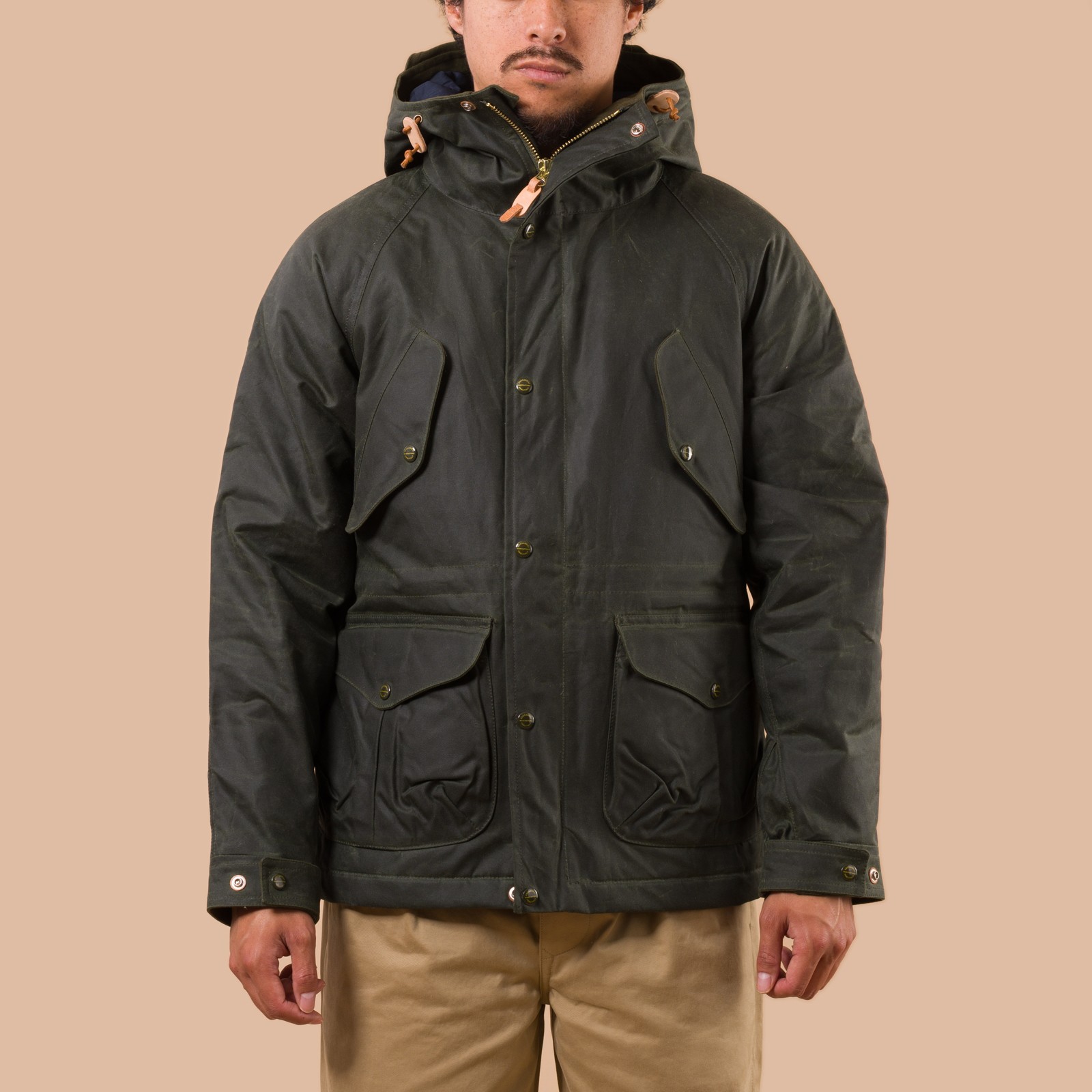 MANIFATTURA CECCARELLI parka flâneurs New Fisherman Parka Dark Green worn front