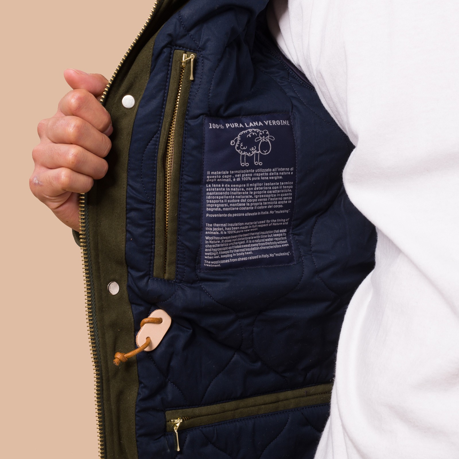 MANIFATTURA CECCARELLI parka flâneurs New Fisherman Parka Dark Green detail