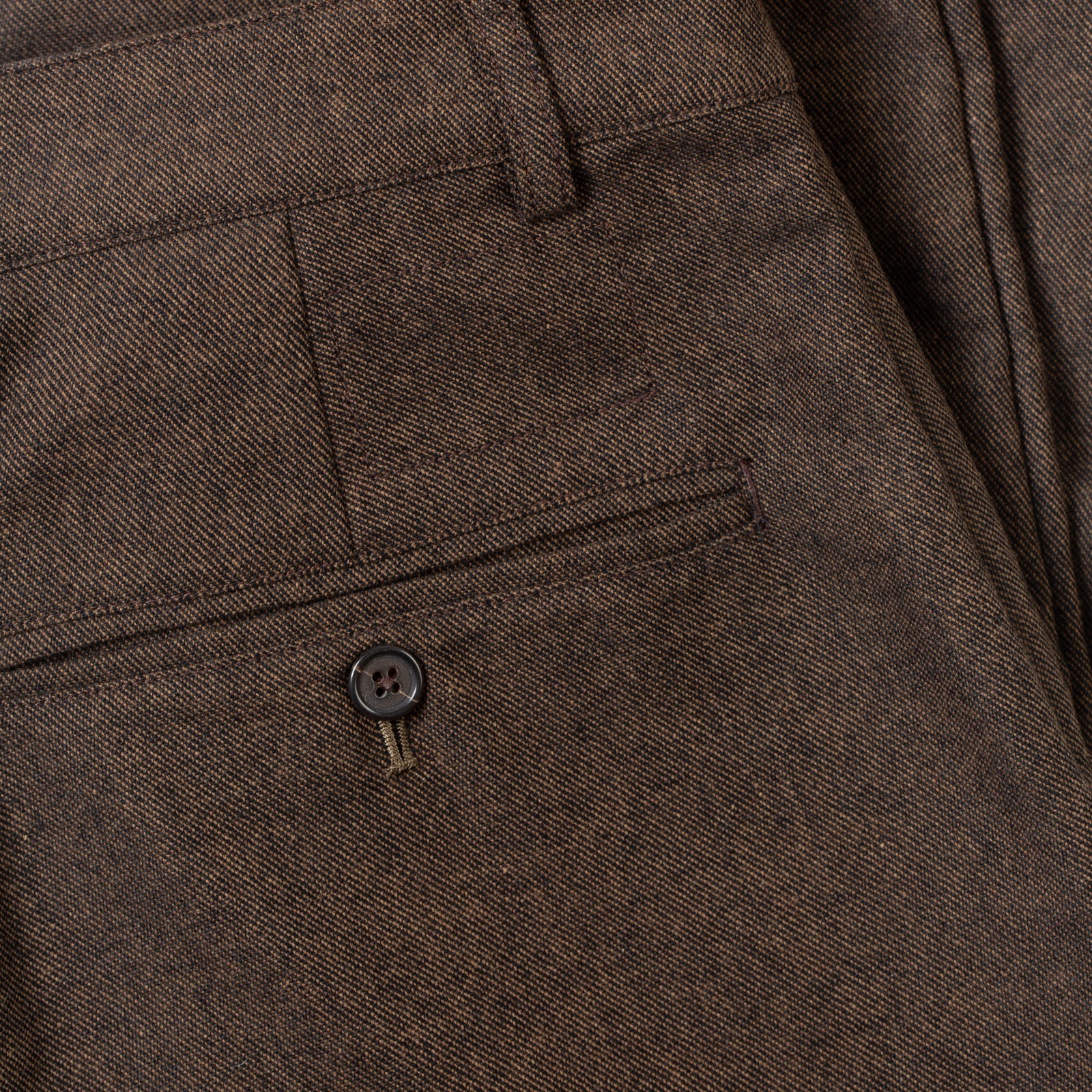 Recycled Italian Tweed Military Chino Brown