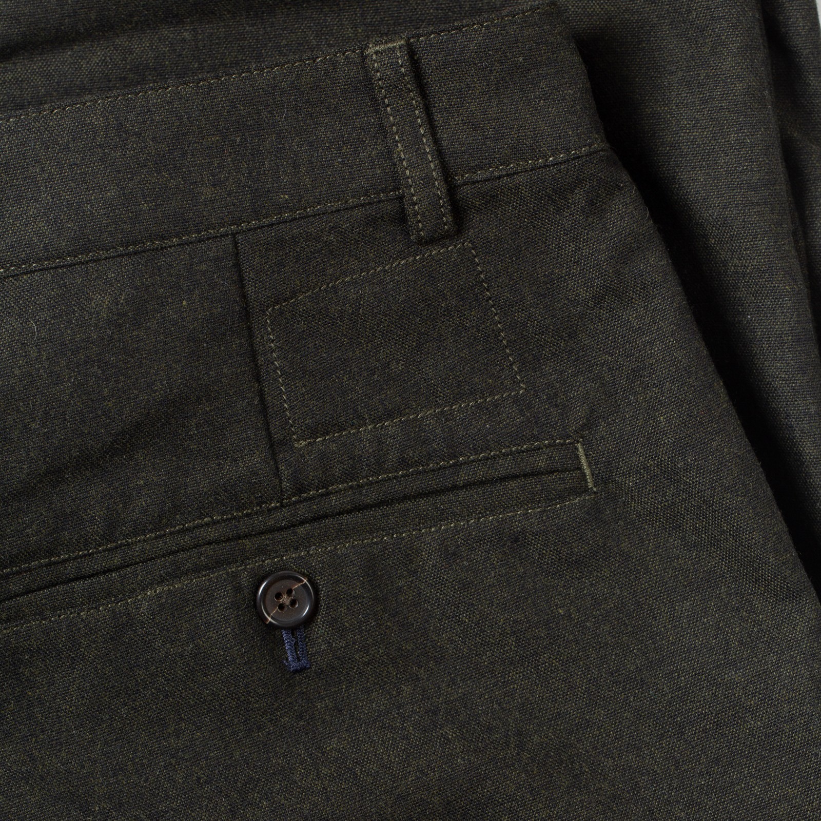 Recycled Italian Tweed Military Chino Olive
