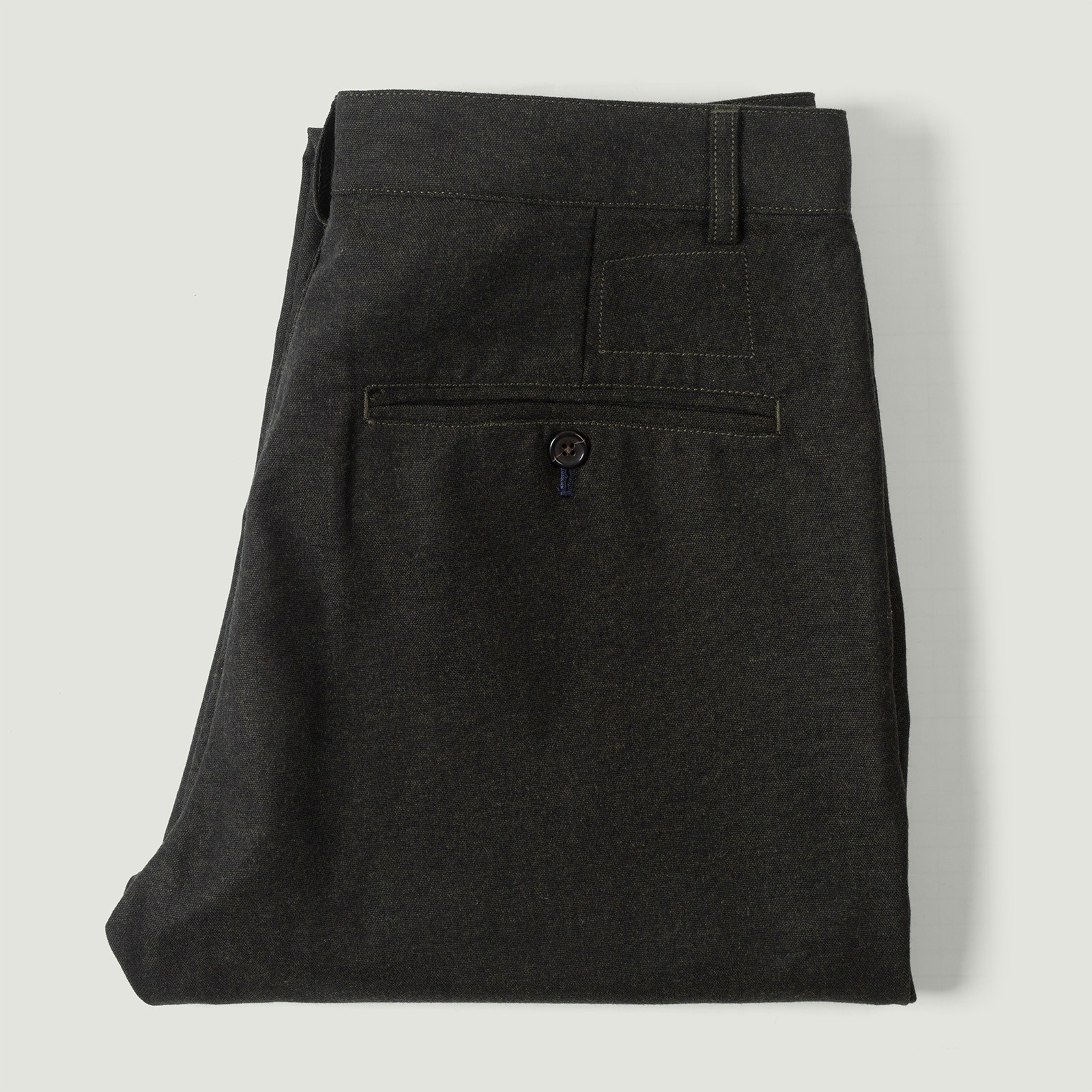 Recycled Italian Tweed Military Chino Olive