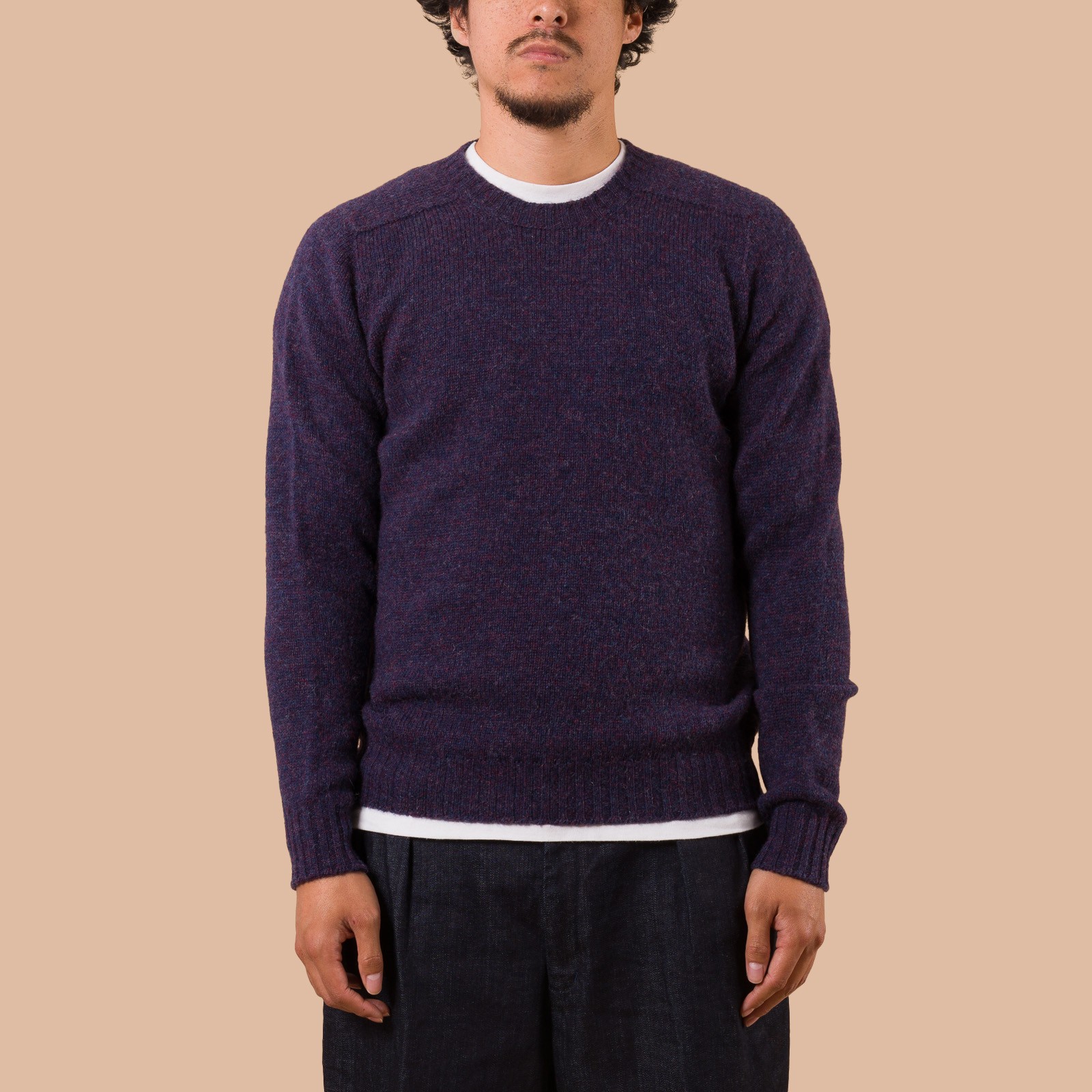 Image Flâneurs JAMIESON'S / Crewneck Saddle Shoulder Sweater Dusk face