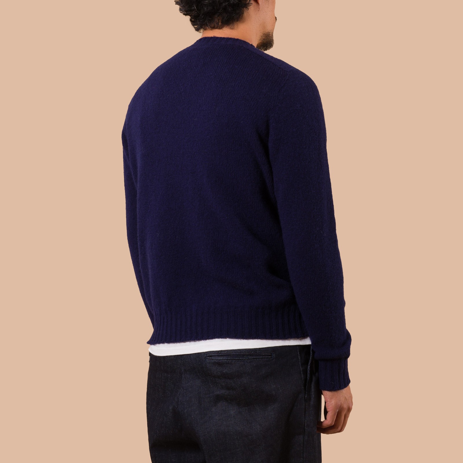 Image Flâneurs JAMIESON'S / Crewneck Saddle Shoulder Sweater Eclipse dos