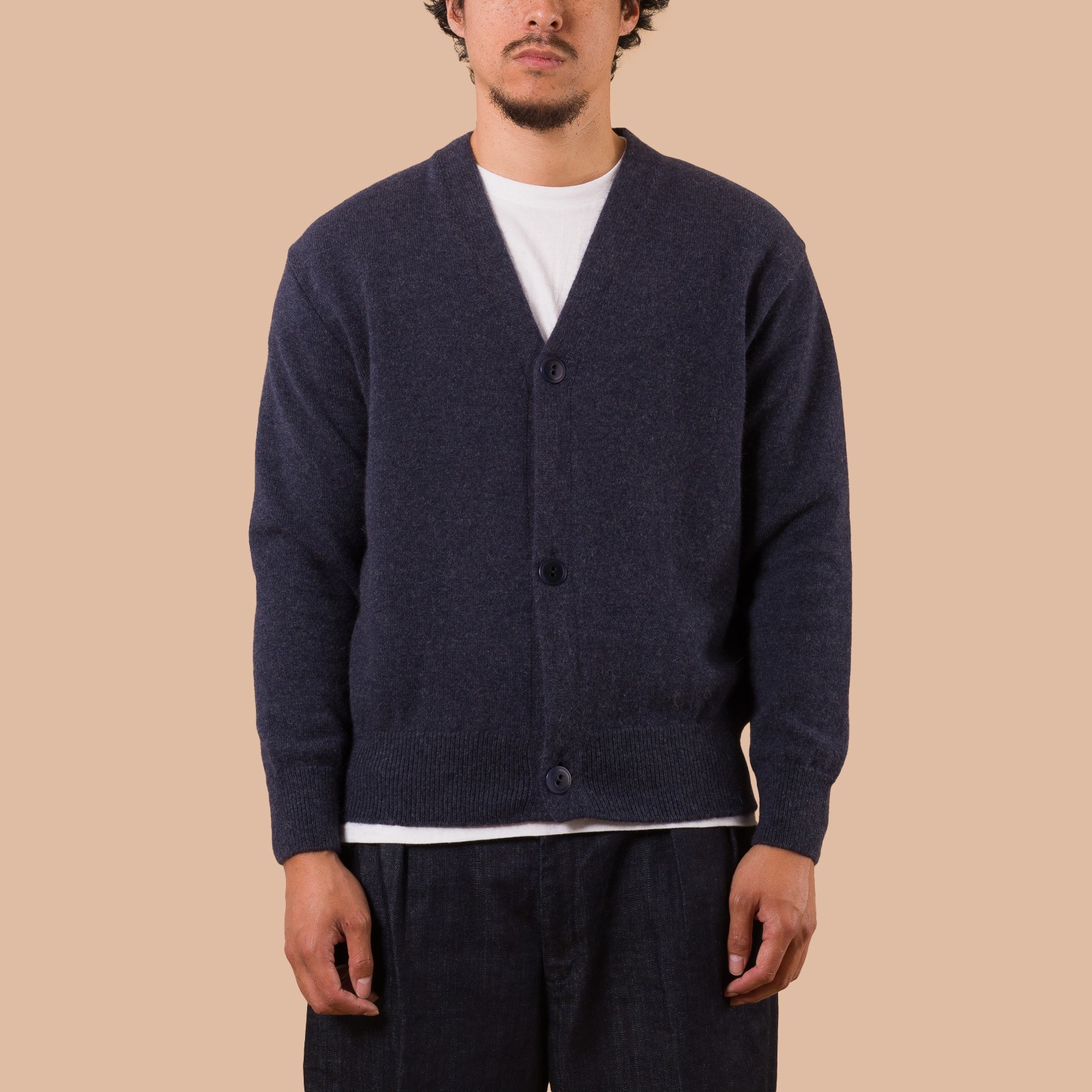 Image Flâneurs NITTO KNITWEAR / Cardigan Armen  Navy Mix  face