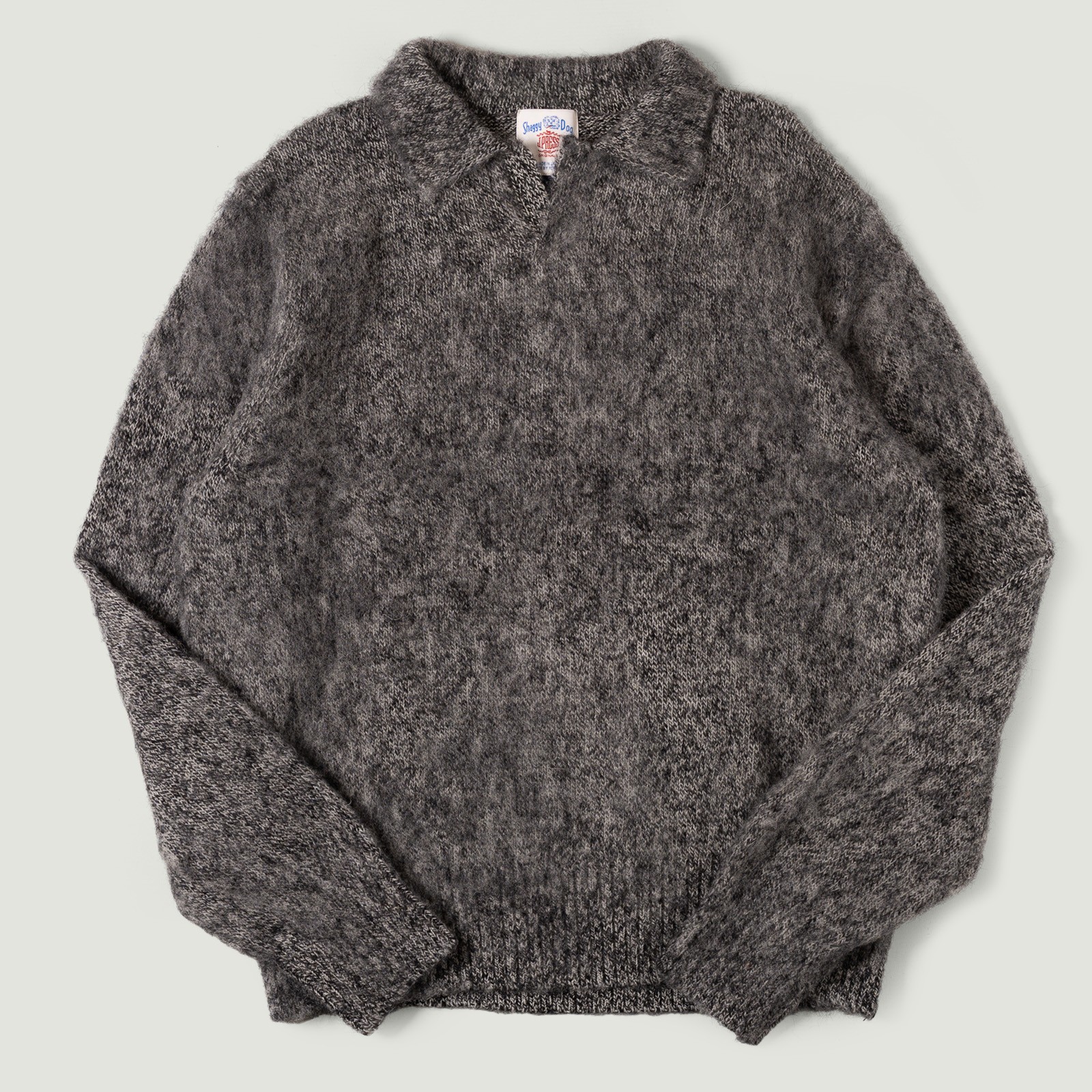 Image Flâneurs J. PRESS / Shaggy Dog Sweater Skipper Polo Heather Gray vignette