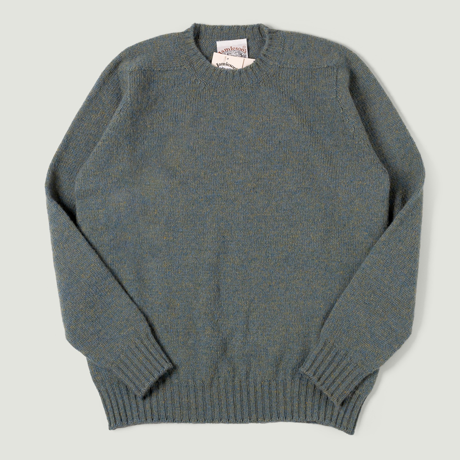 Image flâneurs JAMIESON'S / Crewneck Saddle Shoulder Sweater Yell Sound Blue vignette