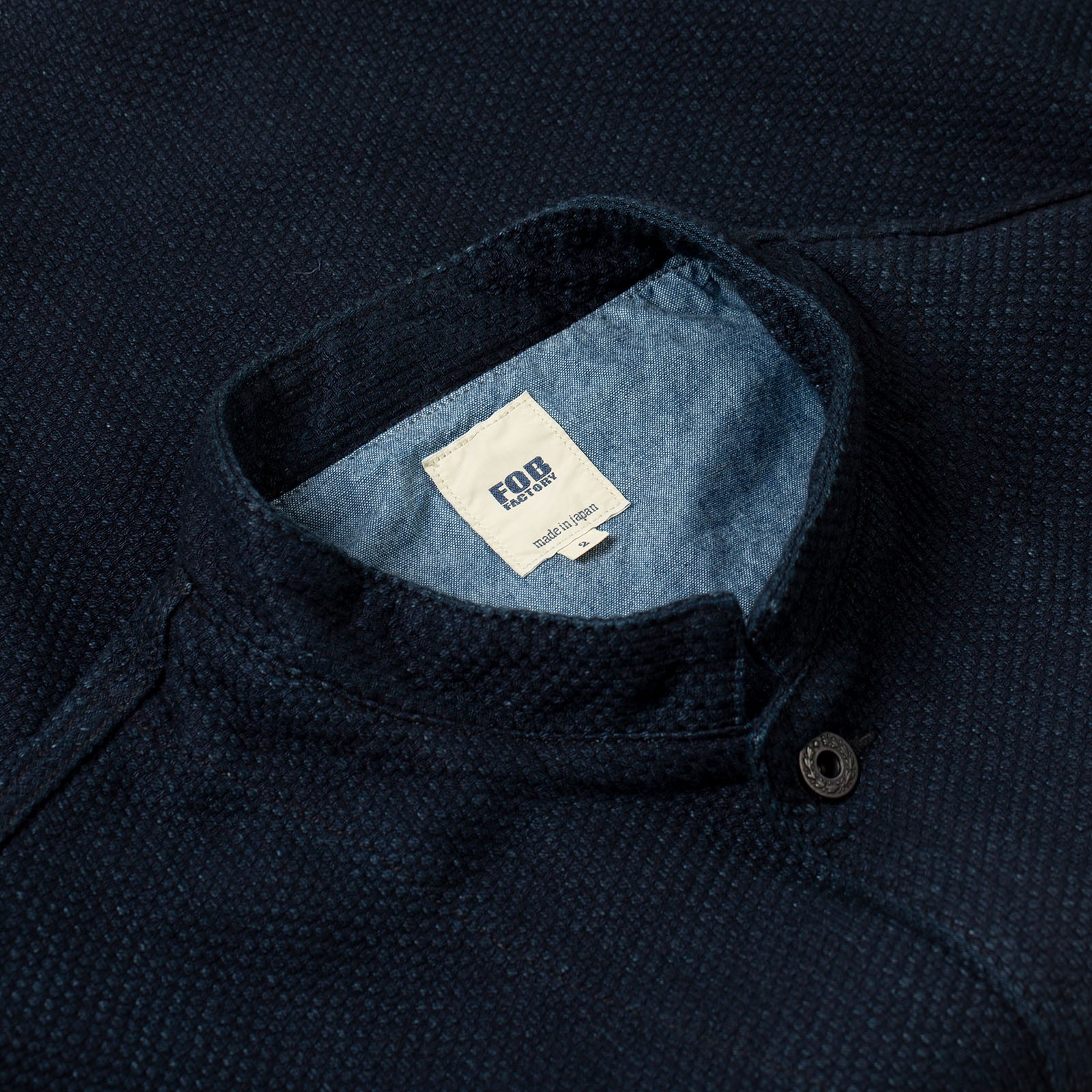 details Flaneurs FOB Factory F2468 Sashiko Jacket col