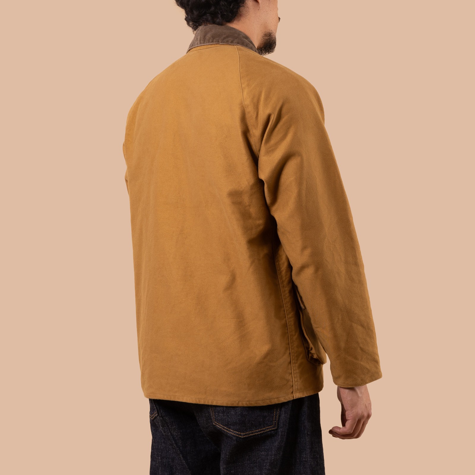 Image flâneurs FOB FACTORY / F2361 Heavy Moleskin Riding Jacket Khaki dos