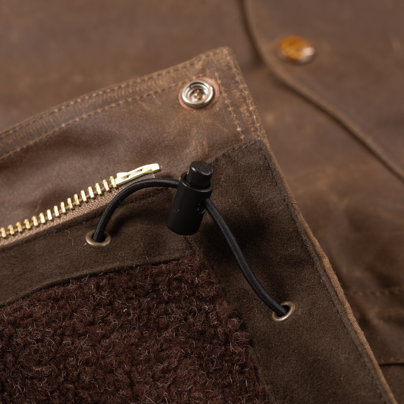 Image flâneurs MANIFATTURA CECCARELLI / Long Mountain Jacket Dark Tan détail 1