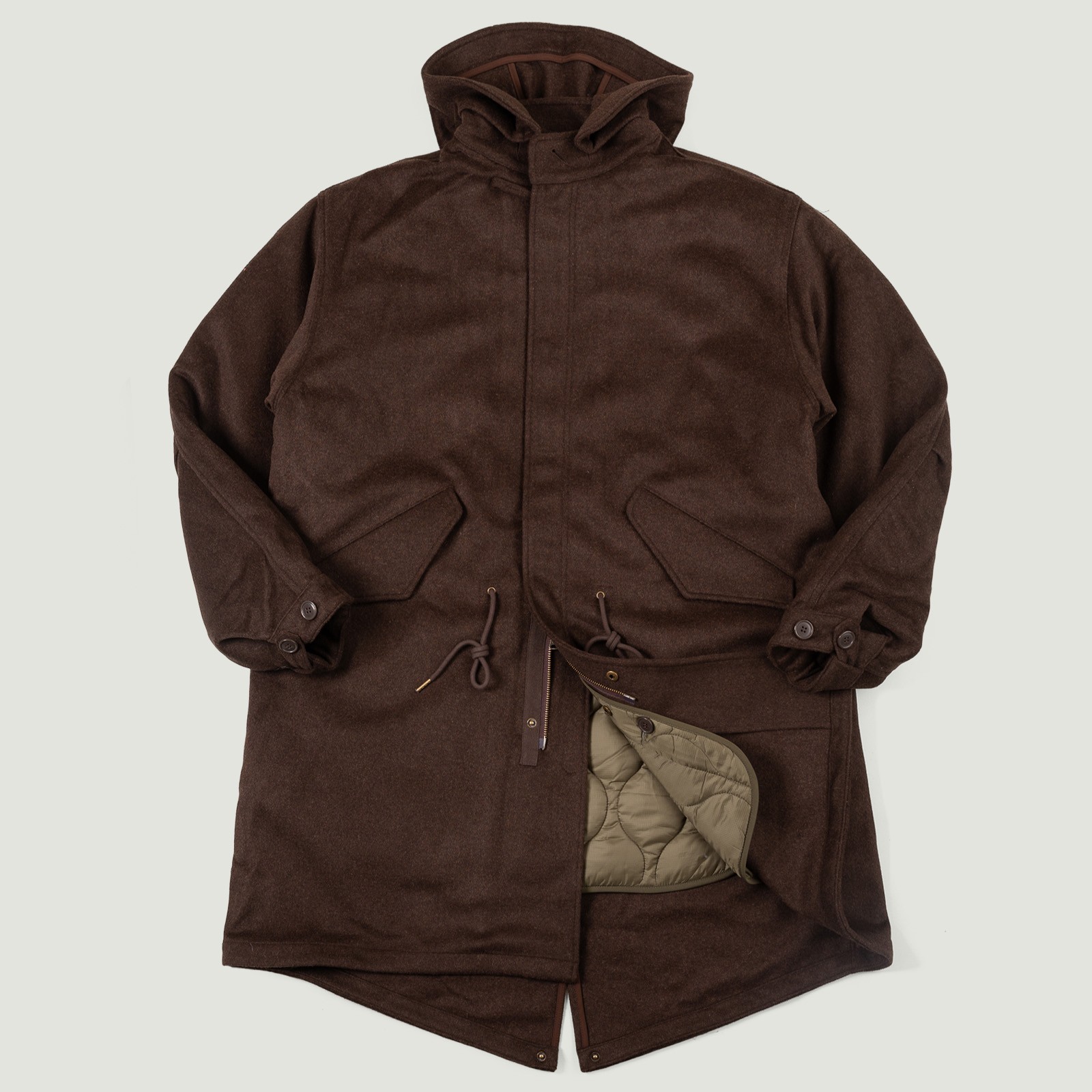 Image Flâneurs FRIZMWORKS / Wool Vincent Fishtail Parka Brown vignette