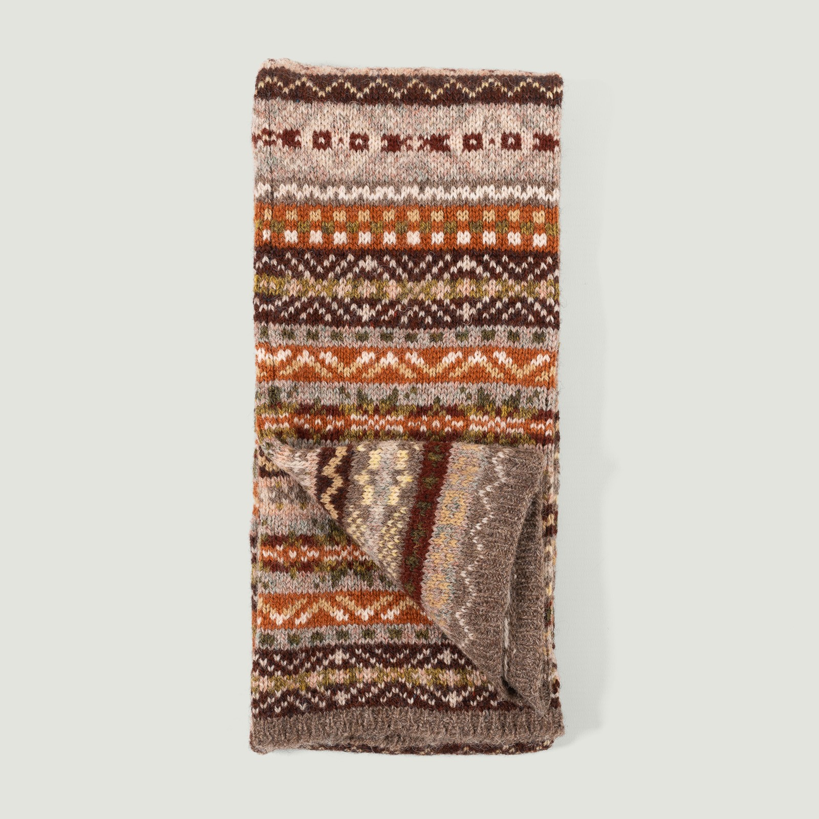 Image flâneurs JAMIESON'S / Fair Isle Scarf Brown vignette