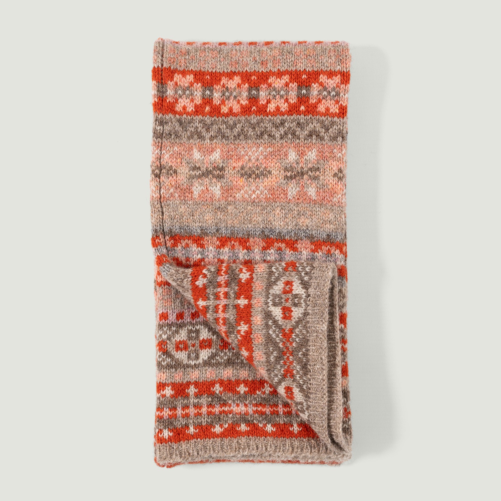 Image flâneurs JAMIESON'S / Fair Isle Scarf Pink vignette