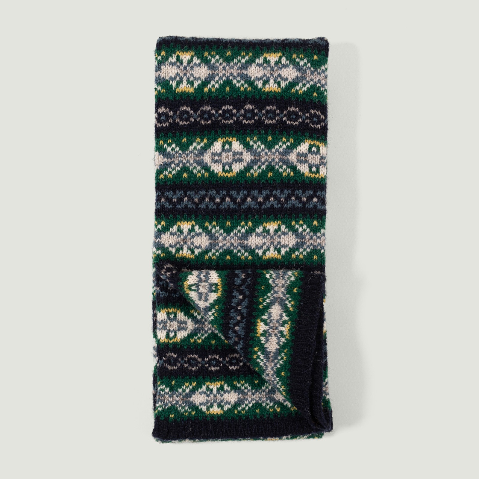 Image flâneurs JAMIESON'S / Fair Isle Scarf Navy vignette