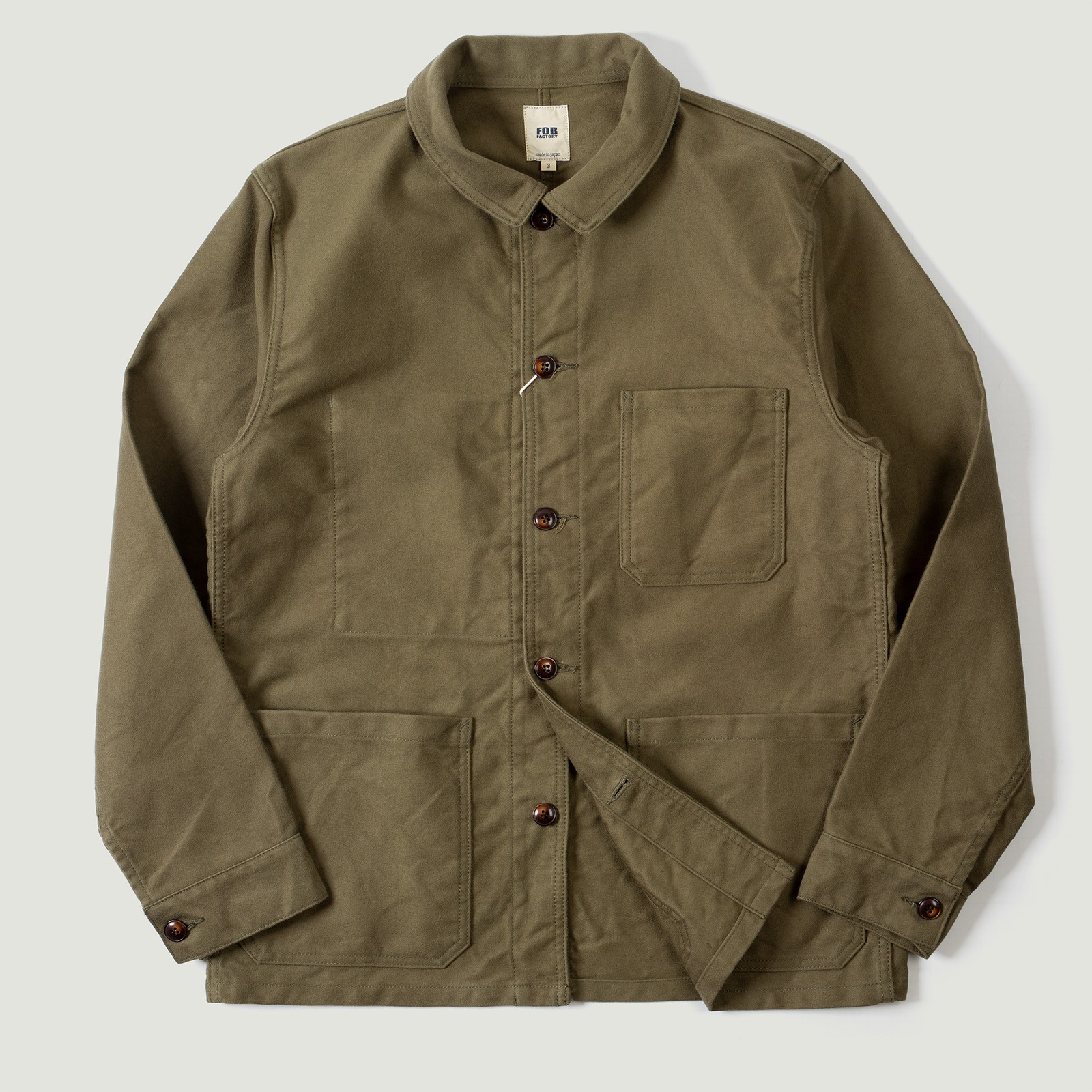 Vignettes flaneurs FOB FACTORY French Moleskin Jacket Olive
