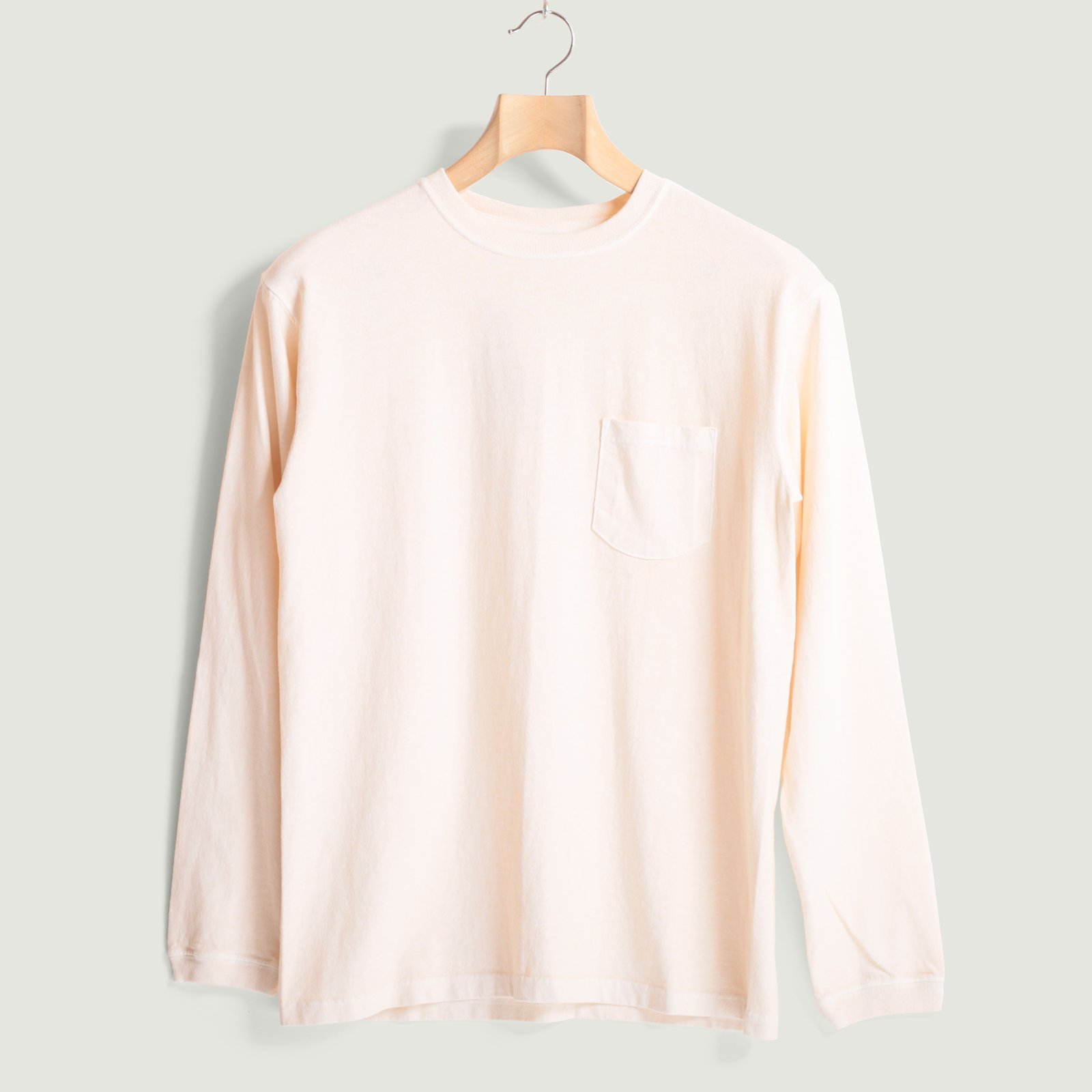 LS Pocket Crew Tee P-Natural