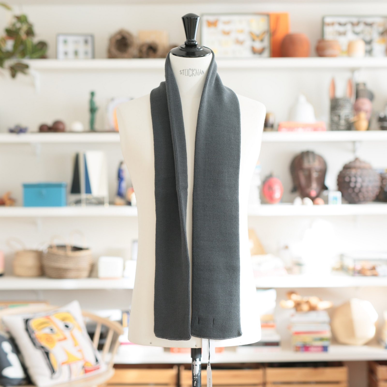 Merino Socks Charcoal Scarf