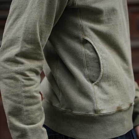 Heavy Pullover Hooded Sweatshirt in Sage Green
