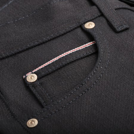 NAKED & FAMOUS SuperGuy Indigo X Indigo Stretch Selvedge coin pocket photo flâneurs