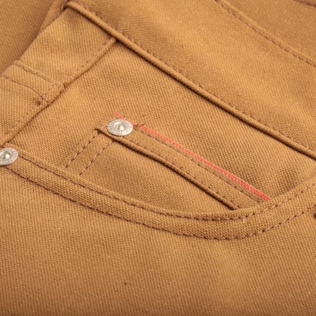 flâneurs NAKED & FAMOUS SuperGuy Army Green "Duck" Canvas Selvedge coin pocket